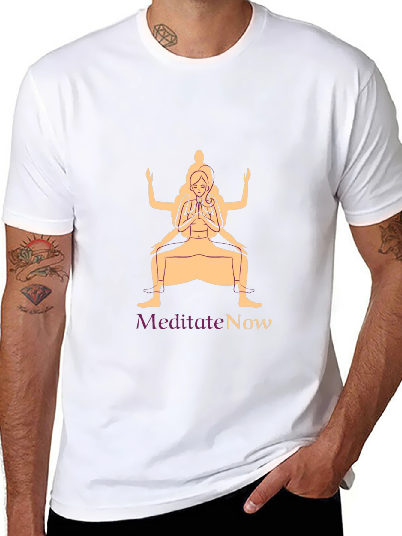 Meditate Now Graphic Tee - Yoga Zen Shirt