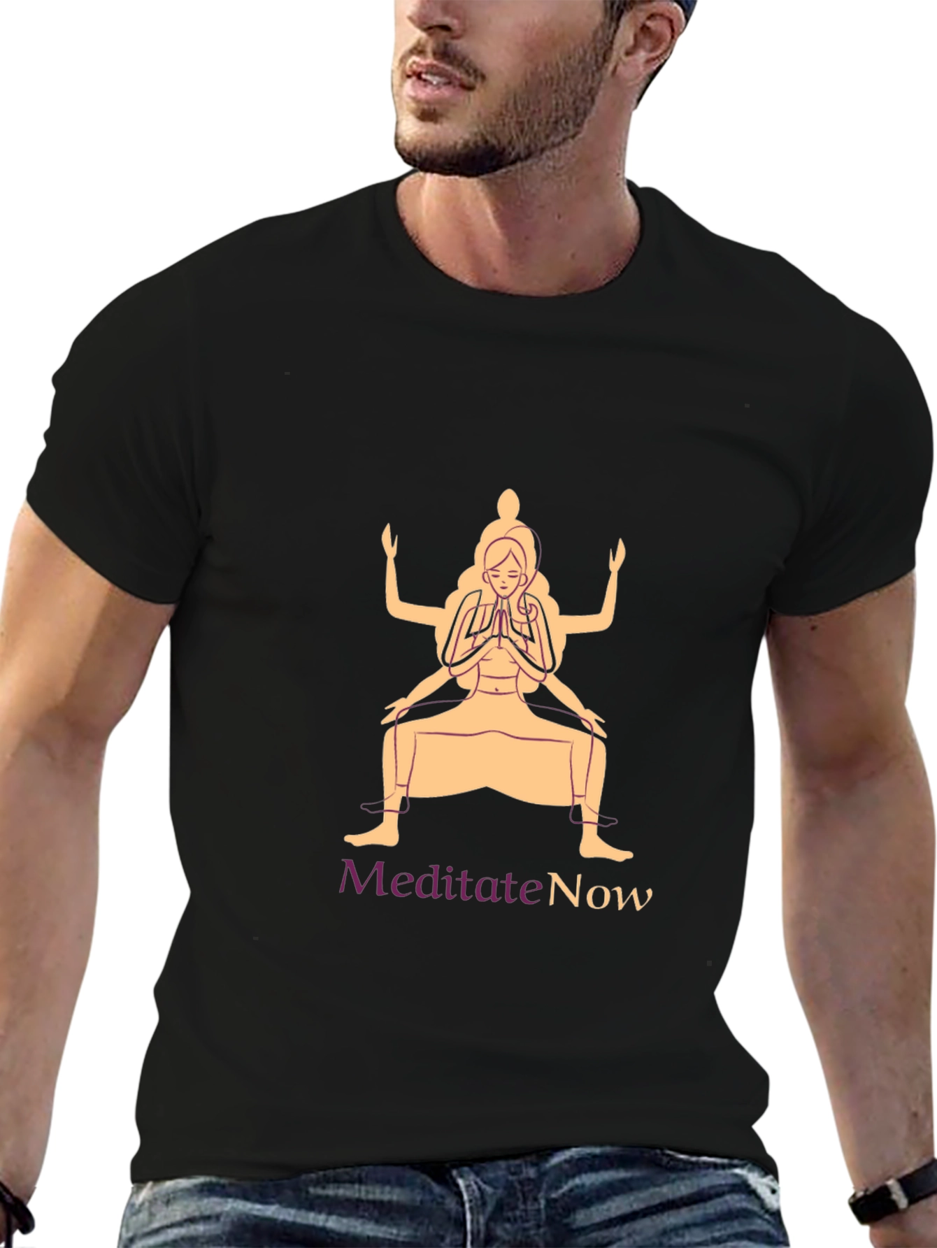 Meditate Now Graphic Tee - Yoga Zen Shirt