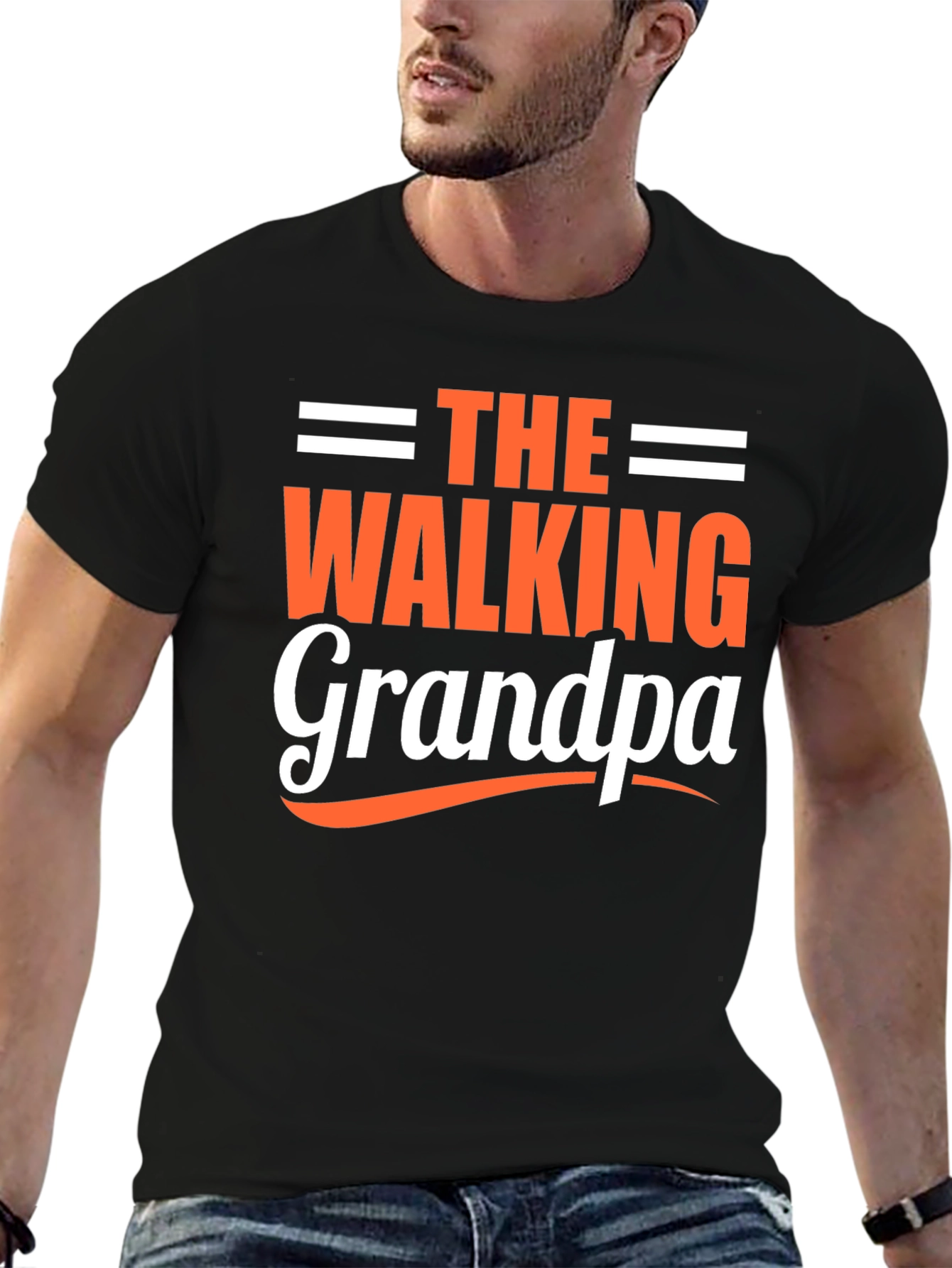The Walking Grandpa Funny Graphic T-Shirt