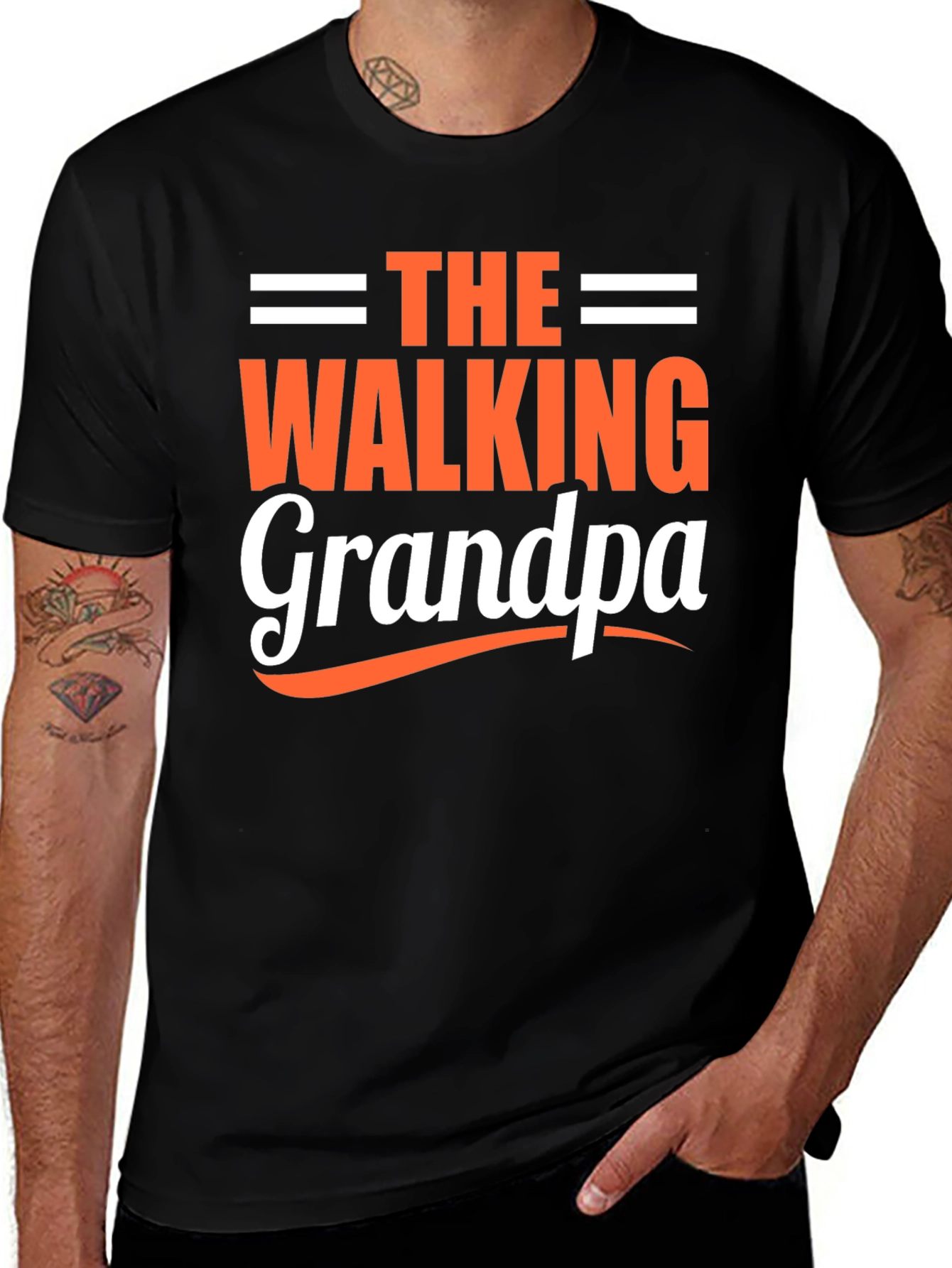 The Walking Grandpa Funny Graphic T-Shirt