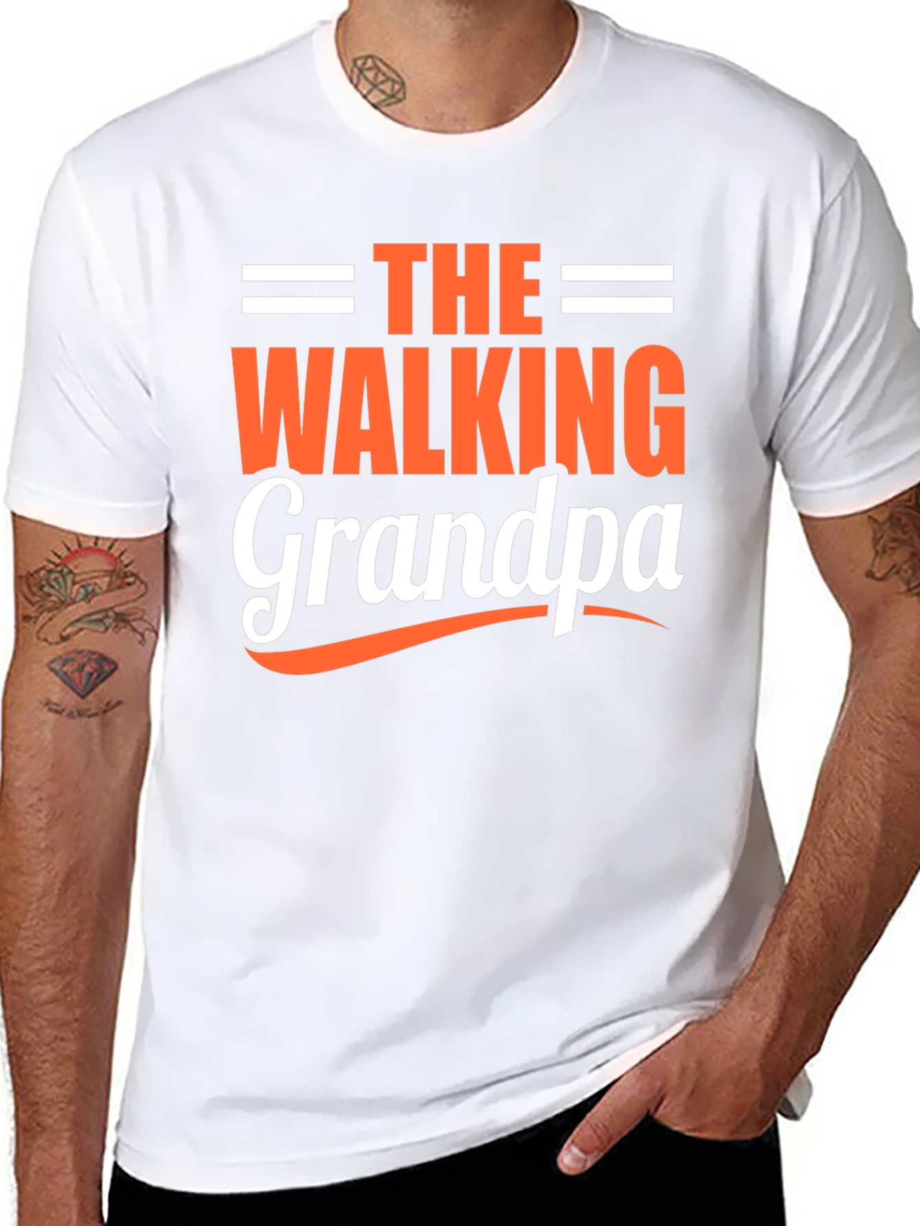 The Walking Grandpa Funny Graphic T-Shirt