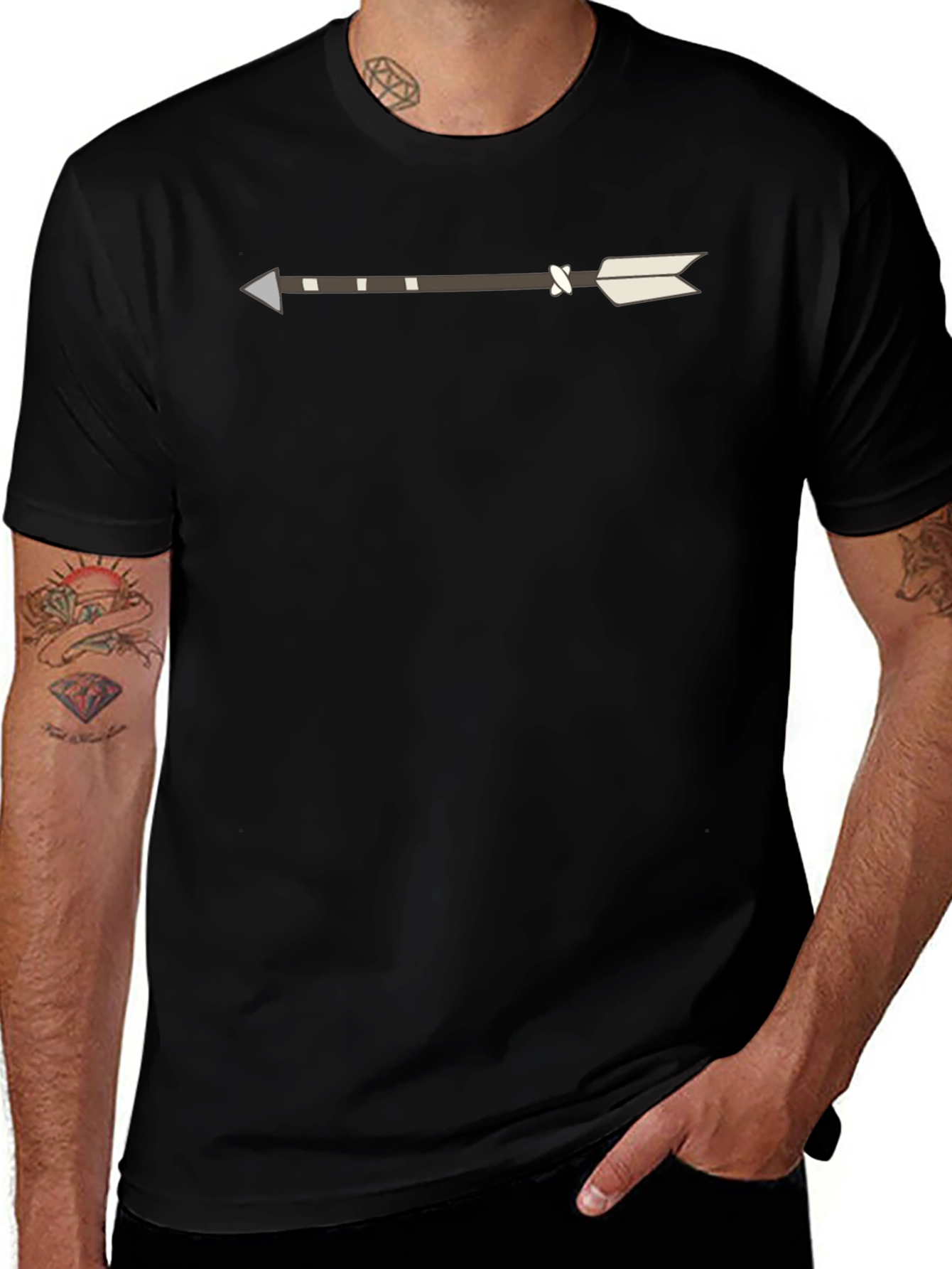 Arrow Graphic Tee - Mens Black T-Shirt