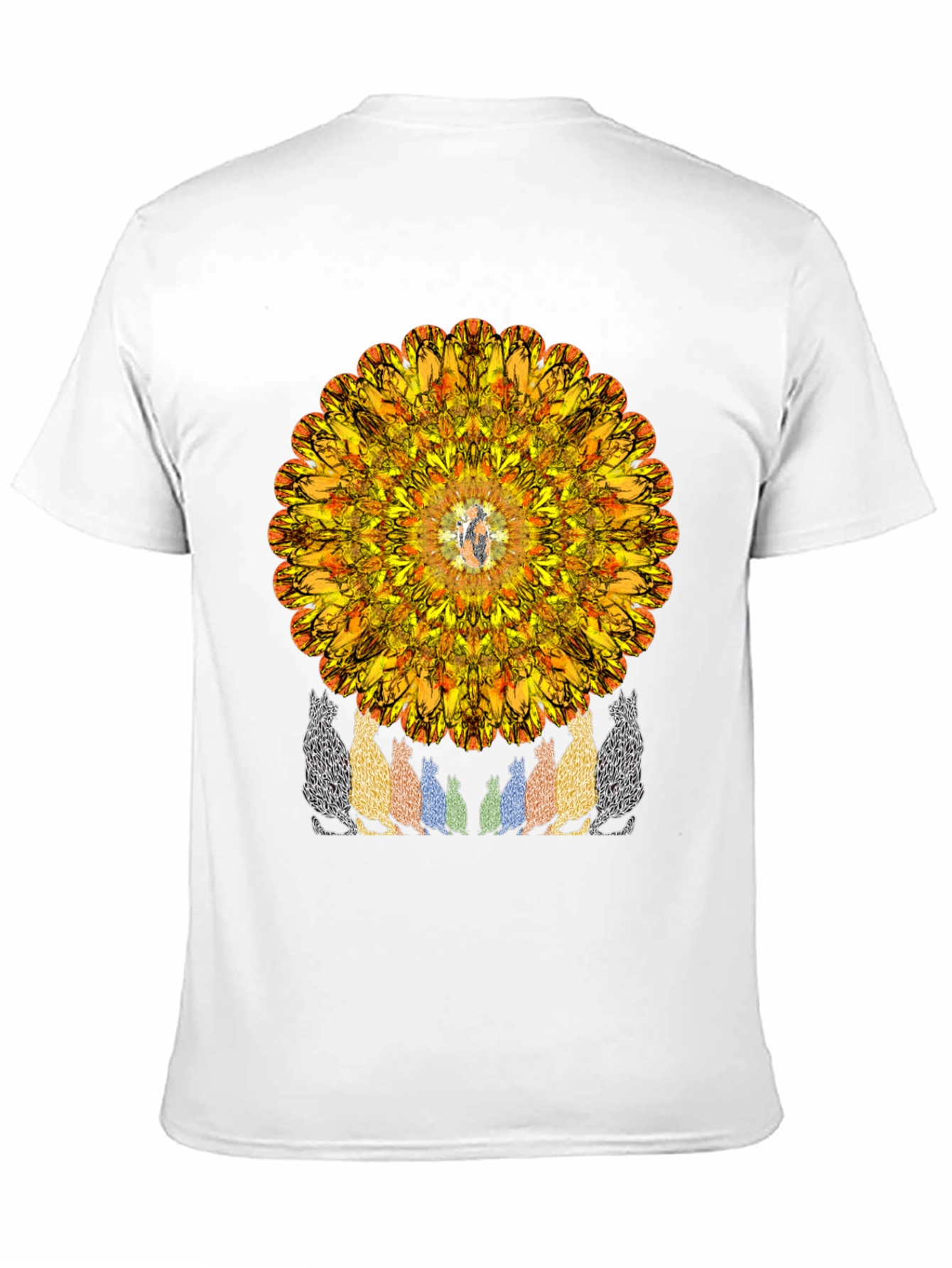 Mandala Cat Lover T-Shirt - Artistic Graphic Tee