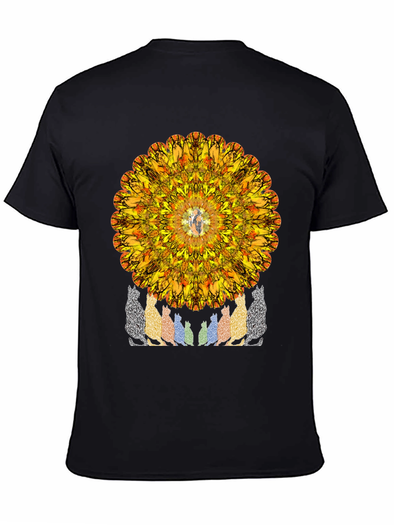 Mandala Cat Lover T-Shirt - Artistic Graphic Tee