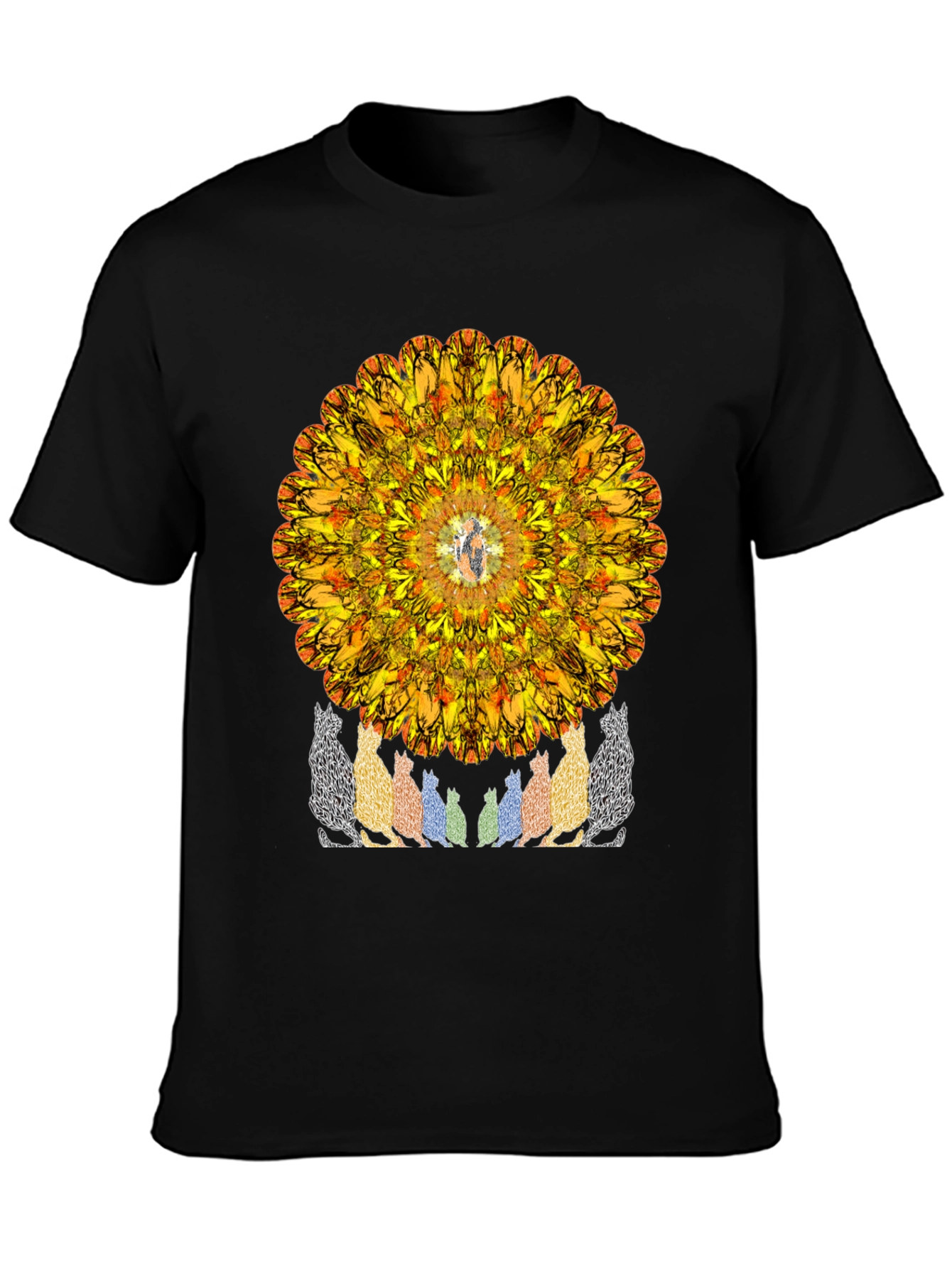 Mandala Cat Lover T-Shirt - Artistic Graphic Tee