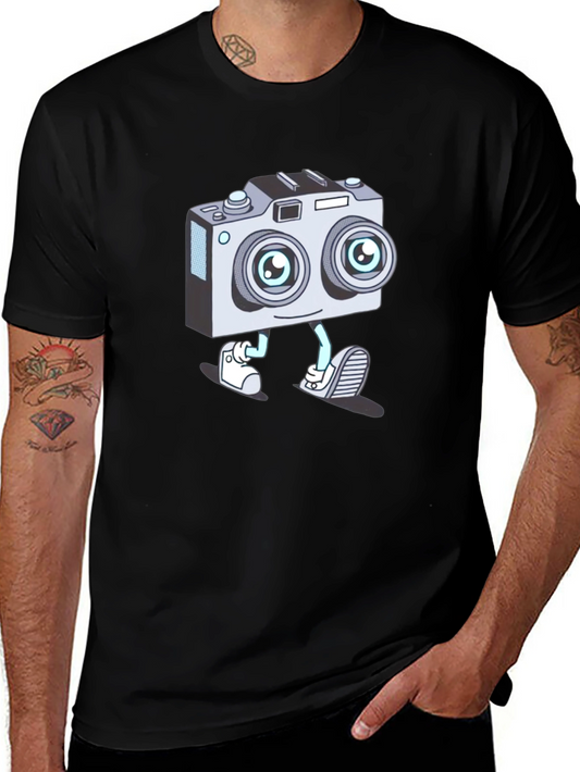 Cartoon Camera Character T-Shirt