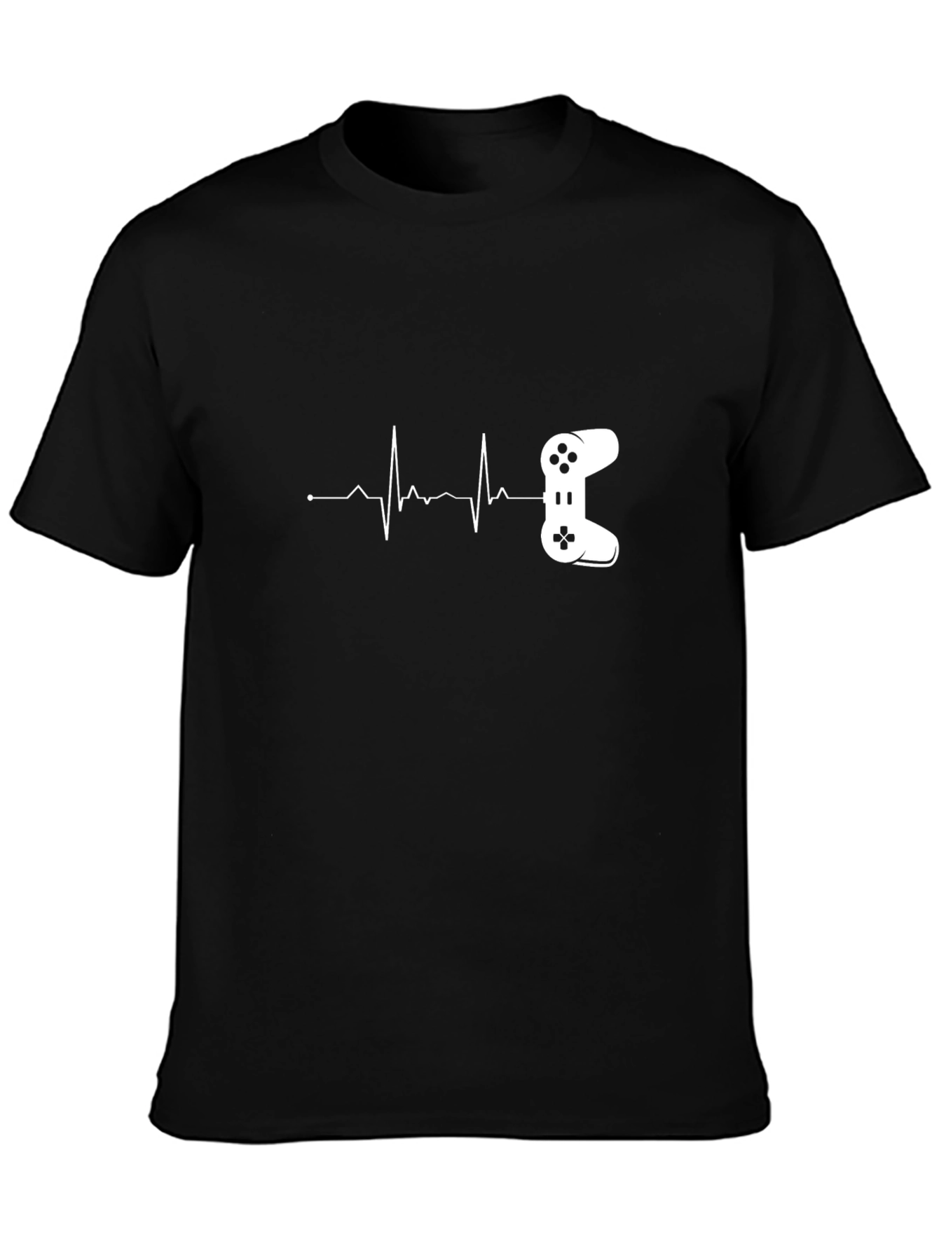 Gamer Heartbeat T-Shirt - Black Cotton Tee
