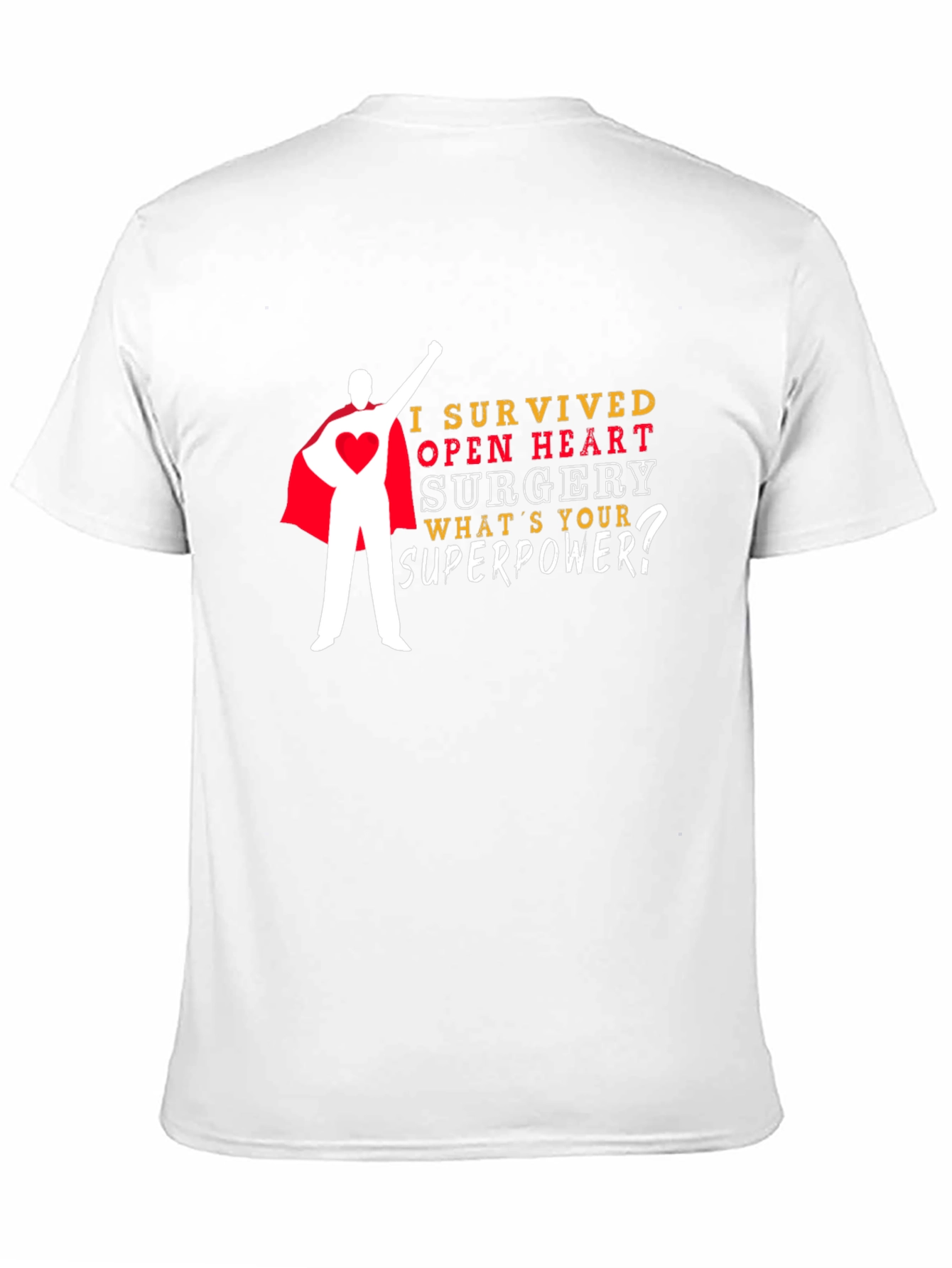 Open Heart Surgery Survivor Superhero T-Shirt