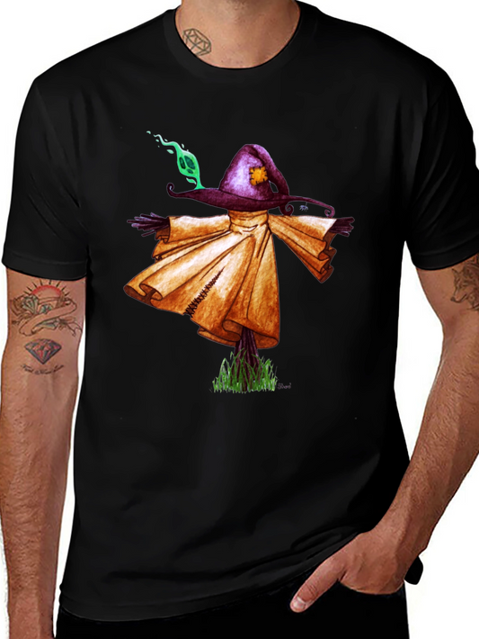 Scarecrow Graphic Tee - Unique Spooky Shirt