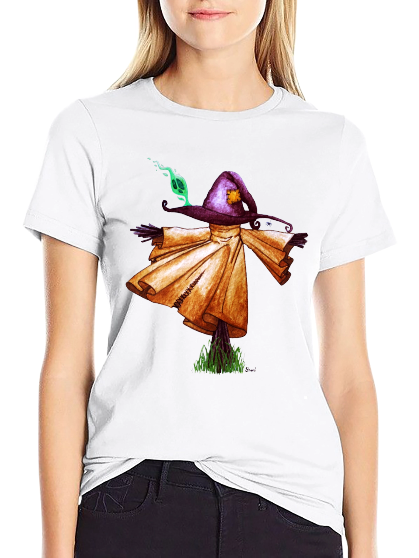 Scarecrow Graphic Tee - Unique Spooky Shirt