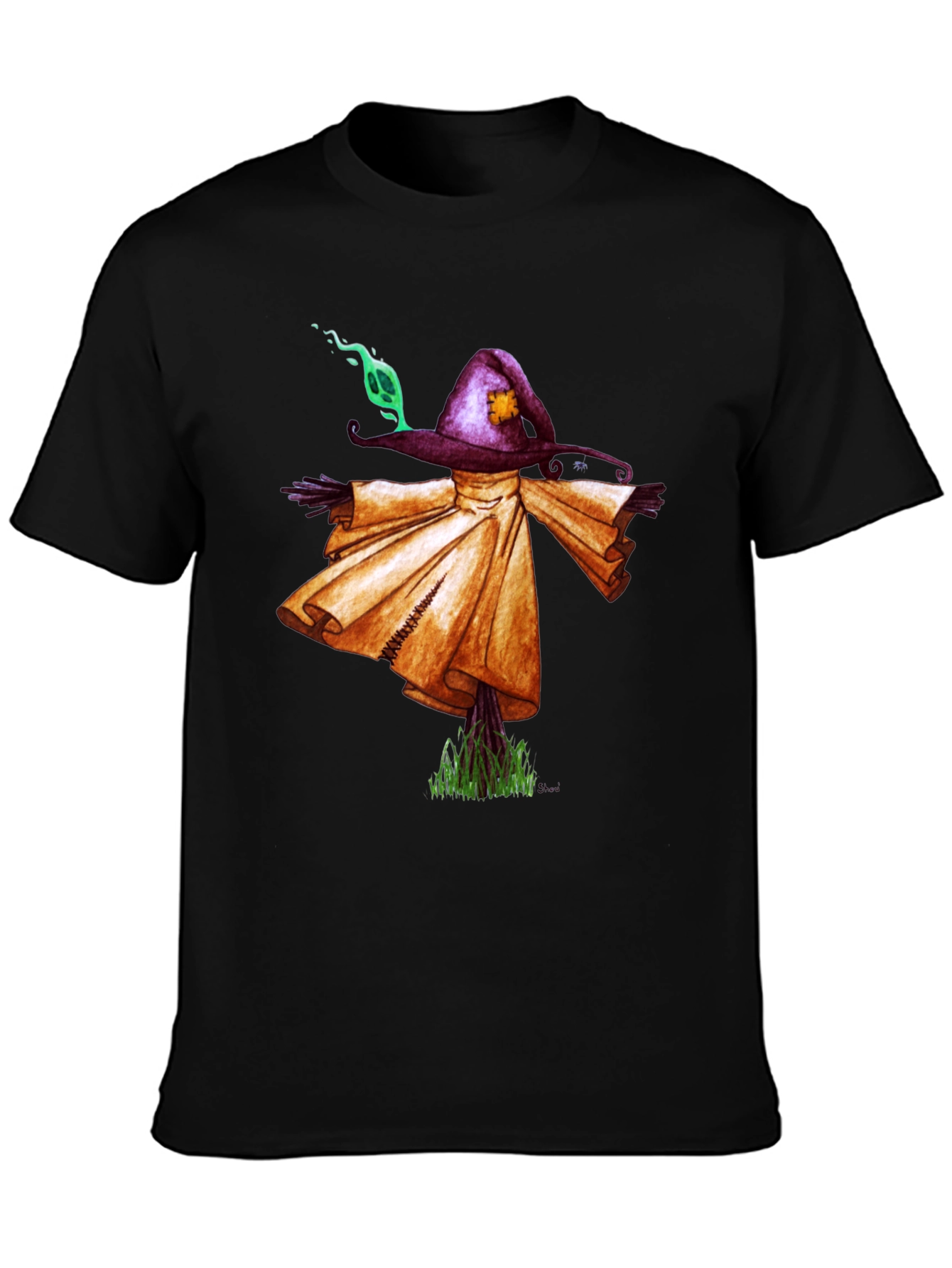 Scarecrow Graphic Tee - Unique Spooky Shirt