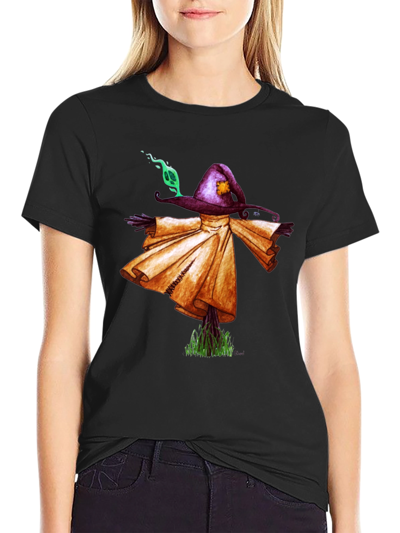 Scarecrow Graphic Tee - Unique Spooky Shirt