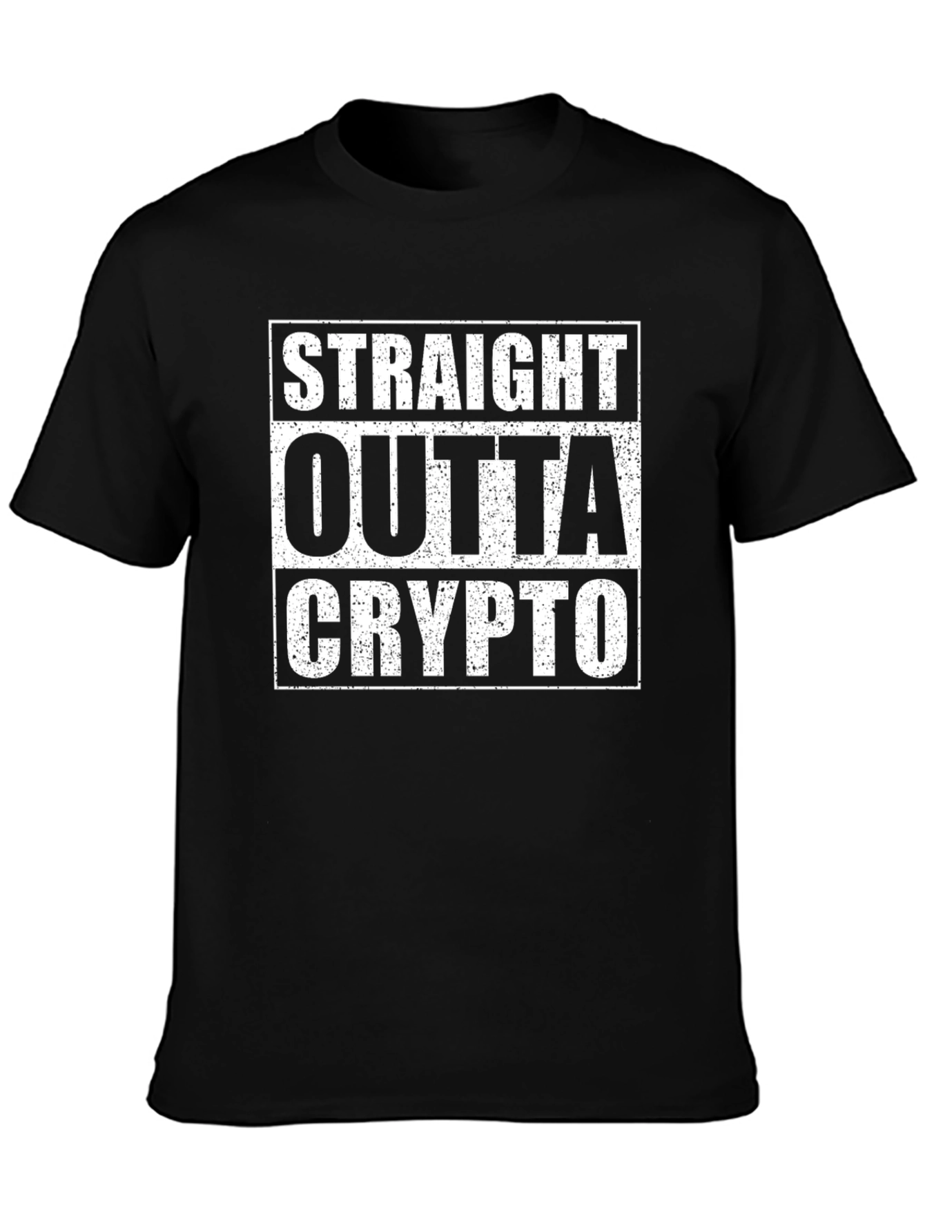 Straight Outta Crypto Graphic Tee - Black T-Shirt