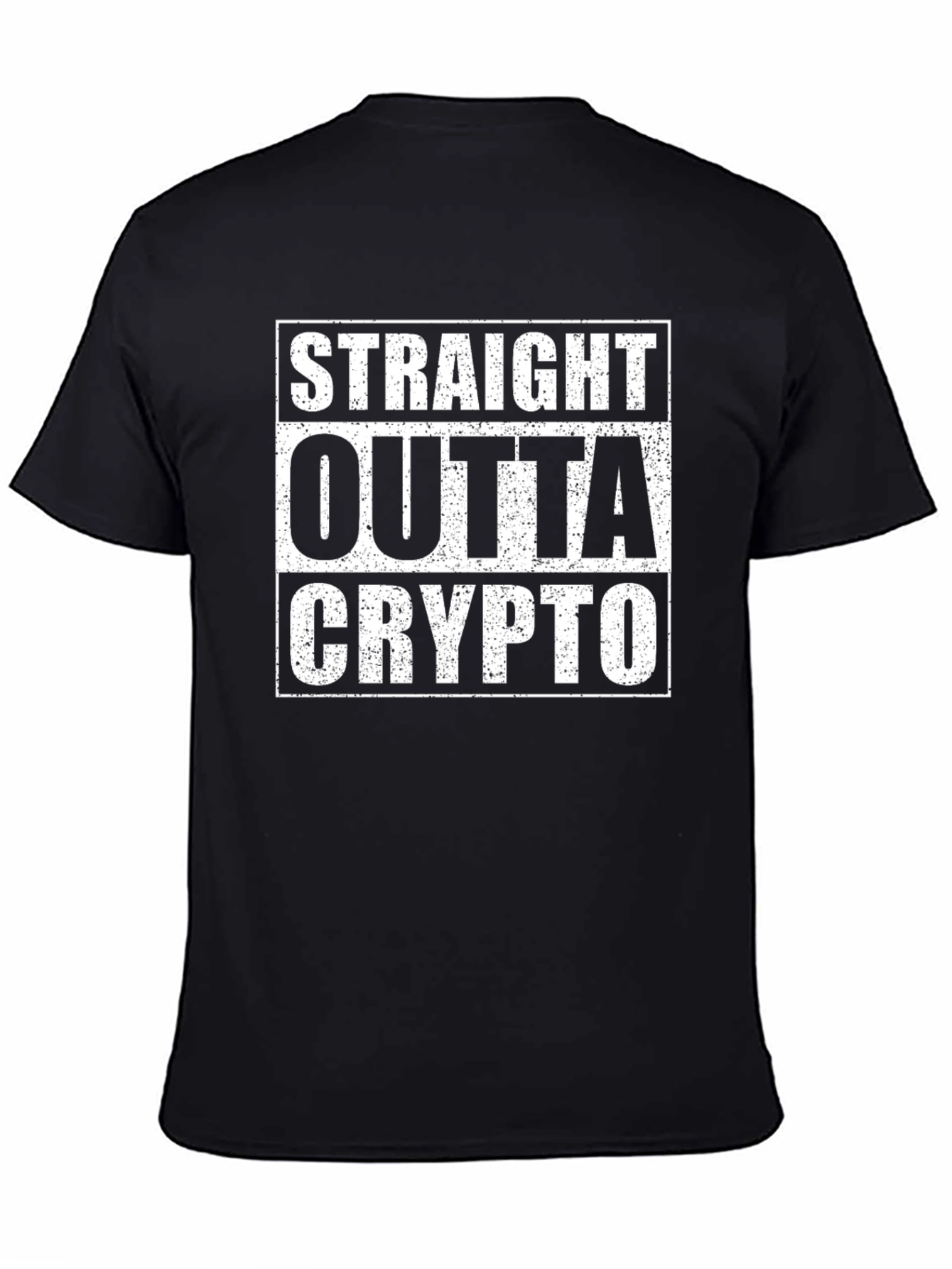 Straight Outta Crypto Graphic Tee - Black T-Shirt
