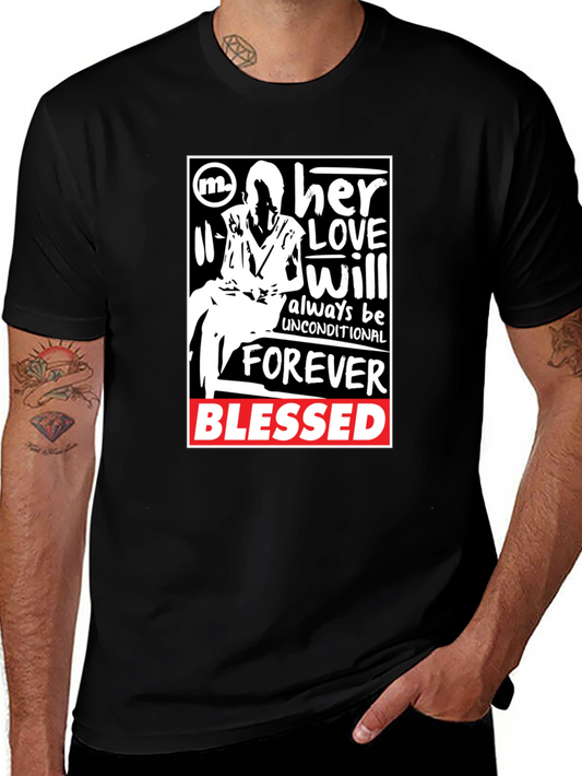 Her Love Unconditional Black Graphic T-Shirt