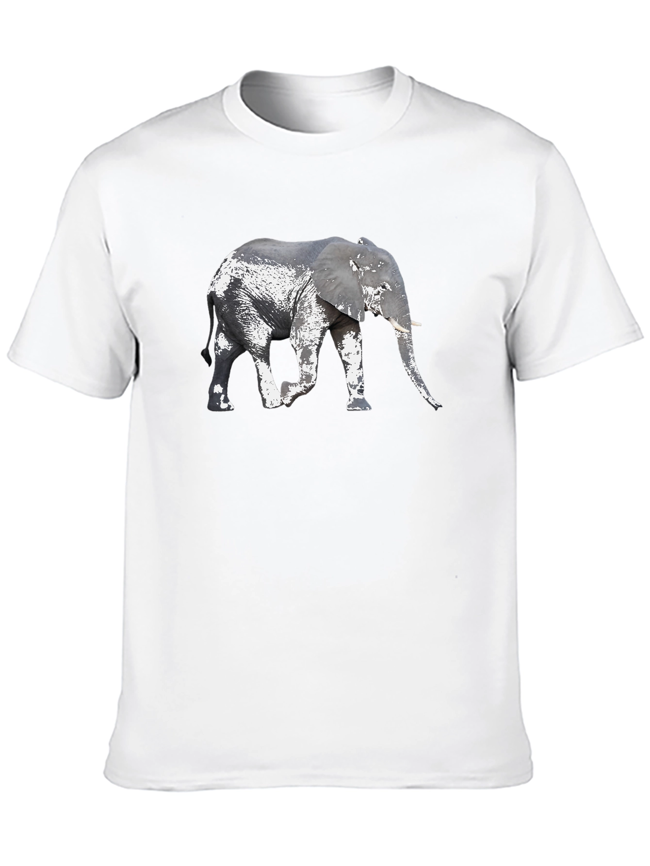 Elephant Graphic Tee - Black Short Sleeve Shirt