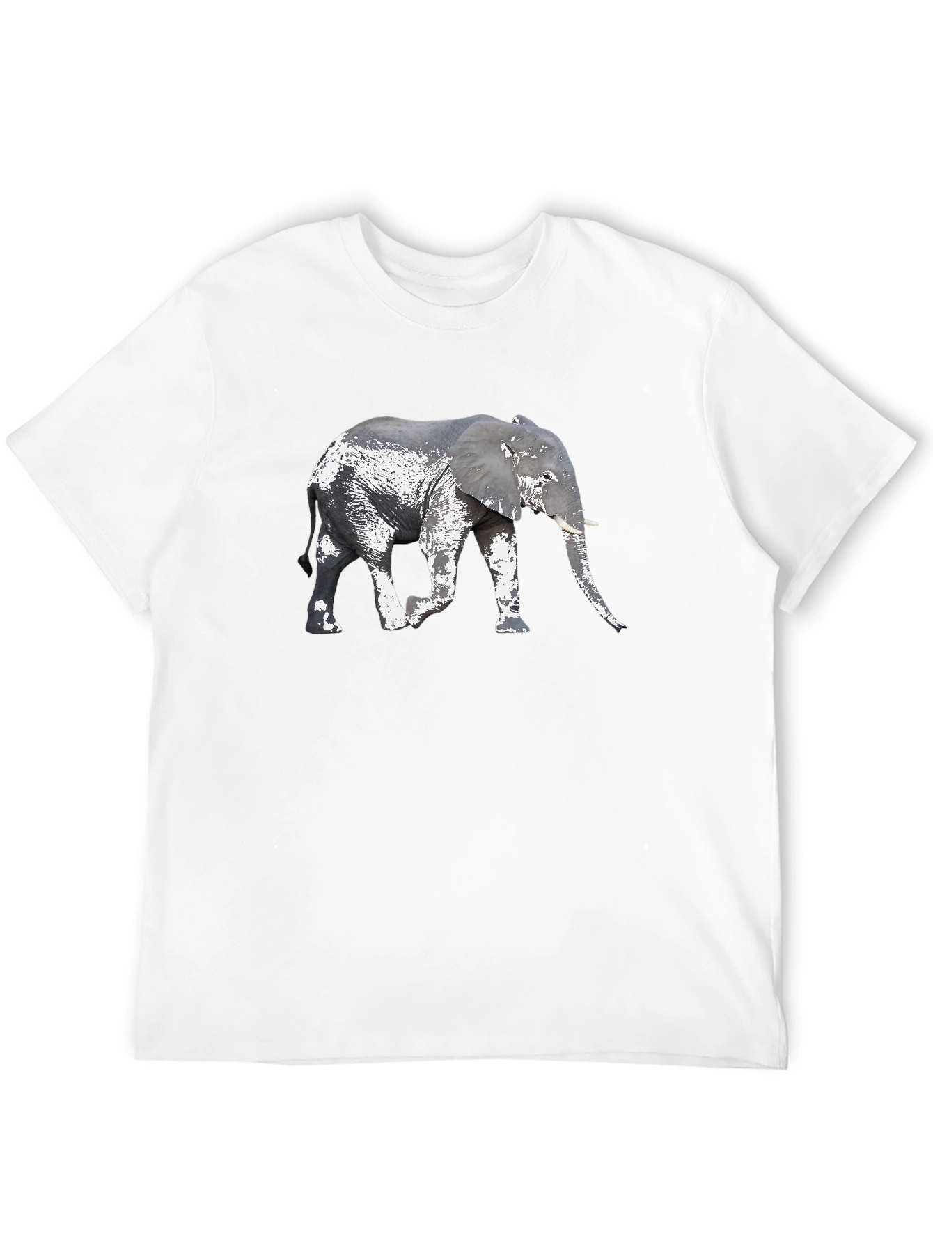Elephant Graphic Tee - Black Short Sleeve Shirt