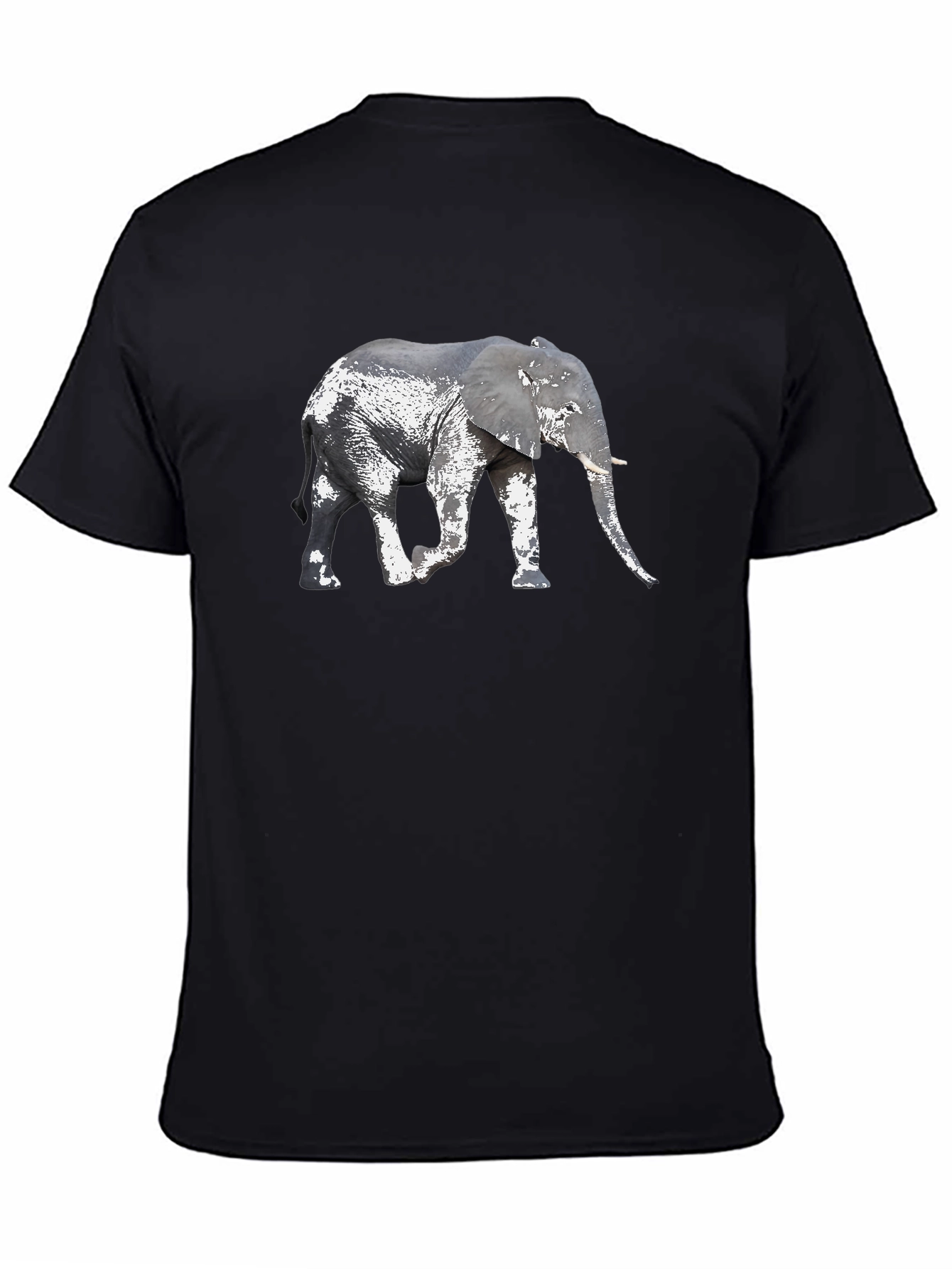 Elephant Graphic Tee - Black Short Sleeve Shirt