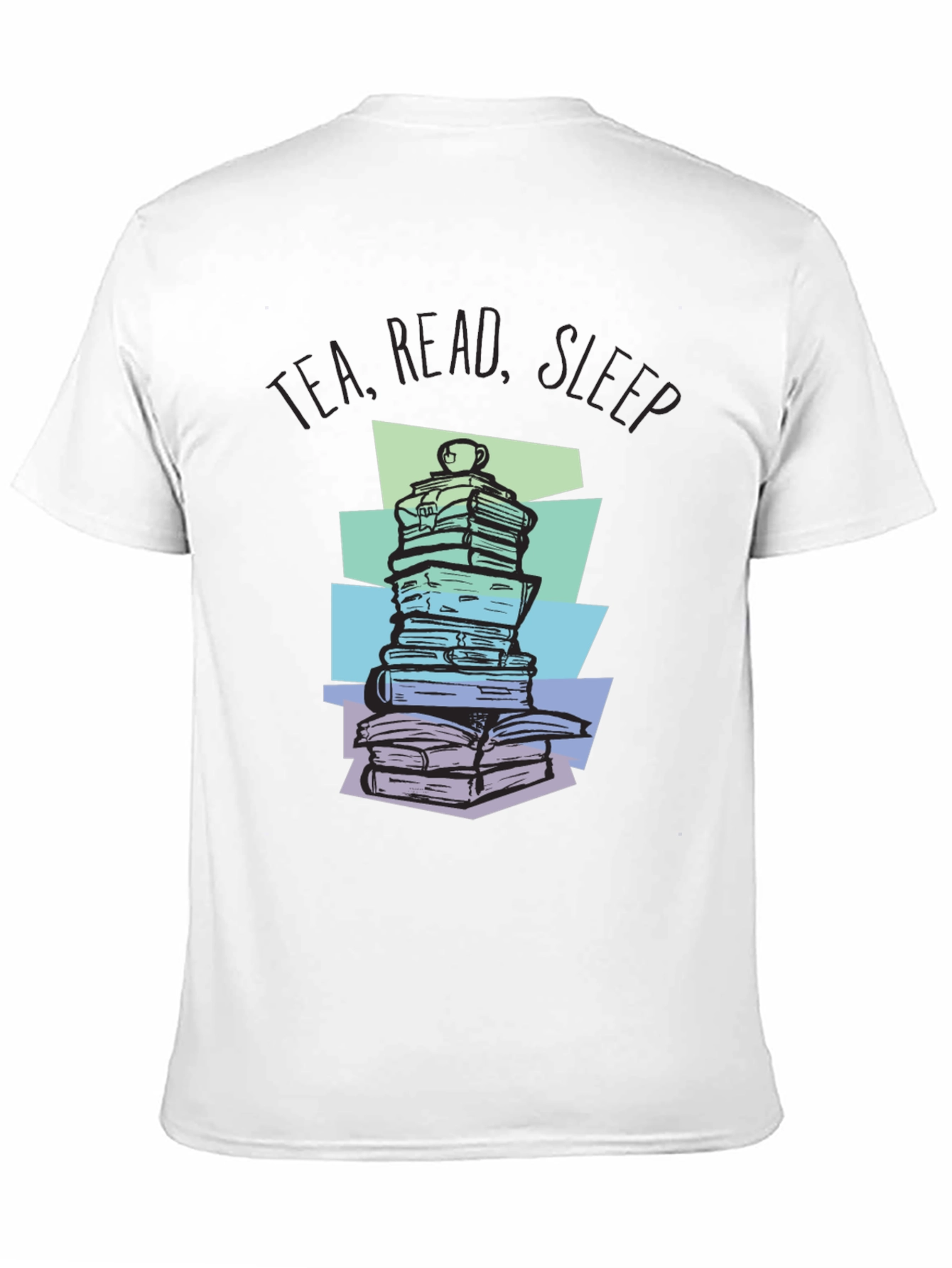 Tea Read Sleep Stacked Book T-Shirt