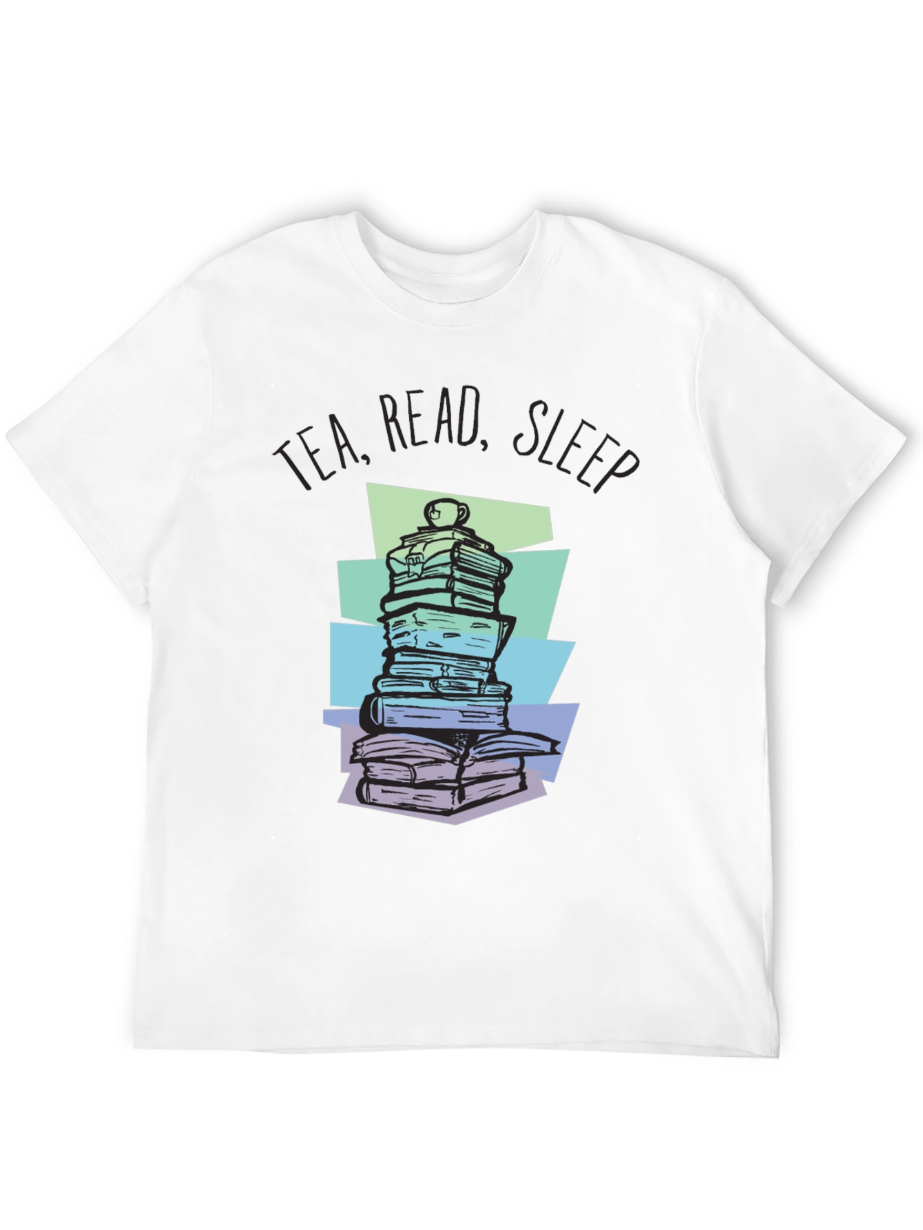 Tea Read Sleep Stacked Book T-Shirt
