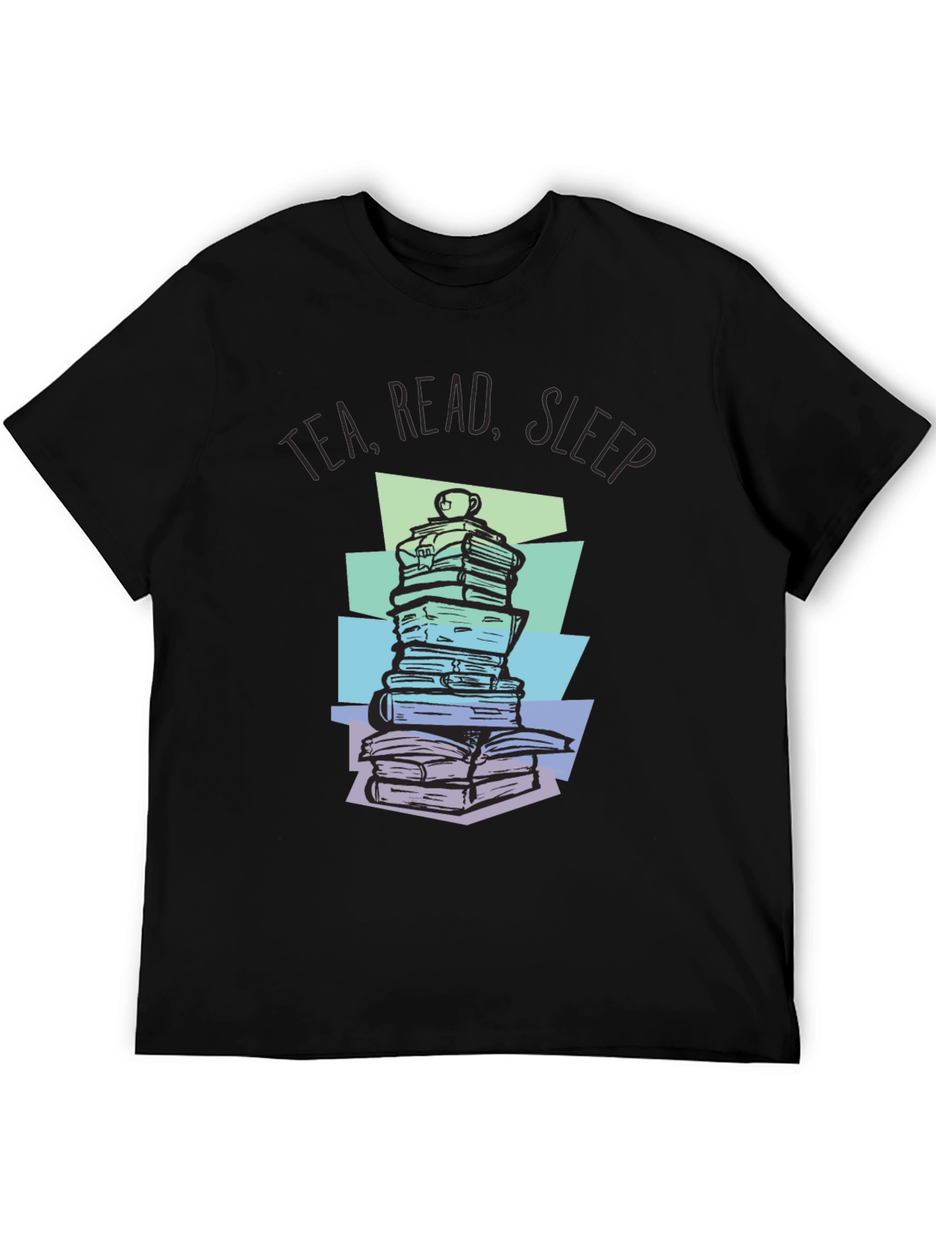 Tea Read Sleep Stacked Book T-Shirt