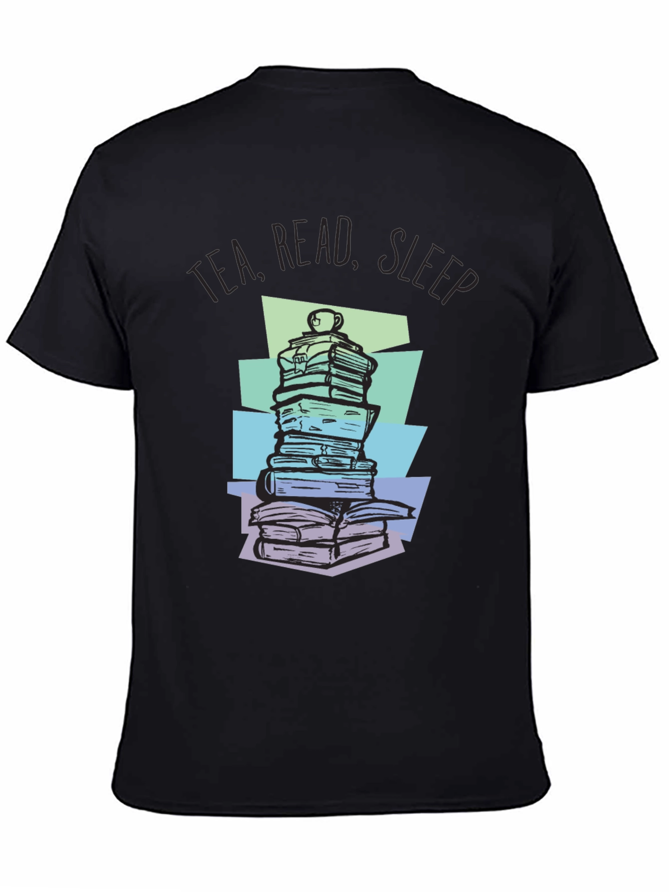 Tea Read Sleep Stacked Book T-Shirt