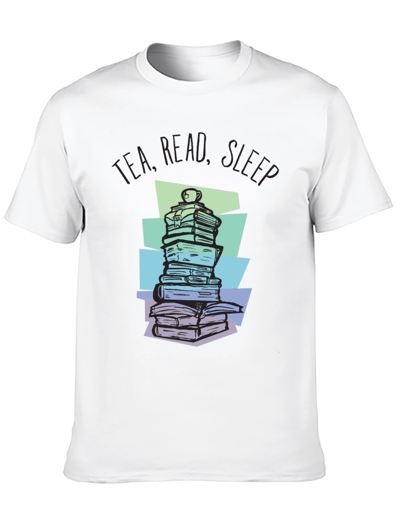 Tea Read Sleep Stacked Book T-Shirt