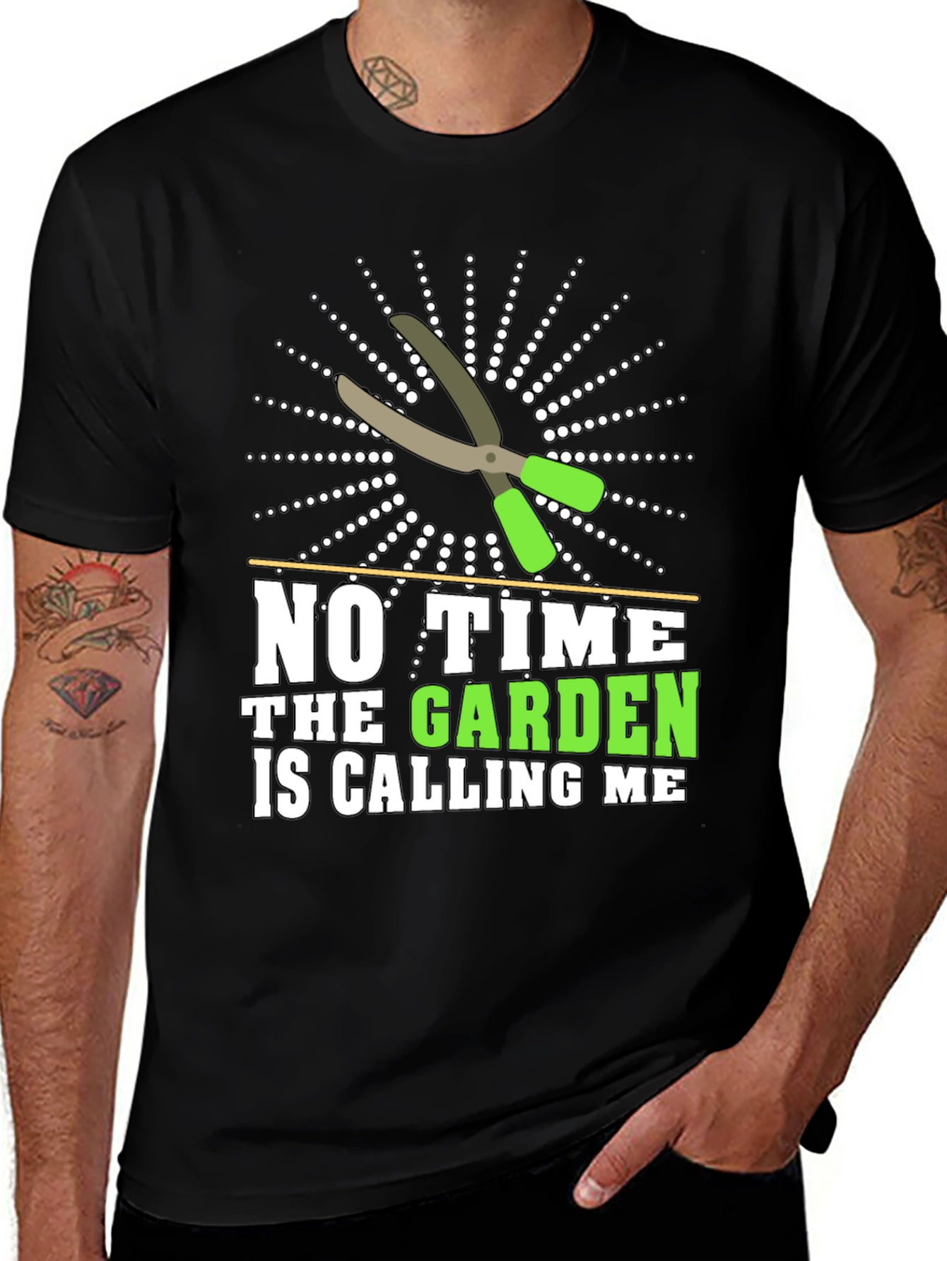 Gardeners Tee: No Time The Garden Is Calling Me