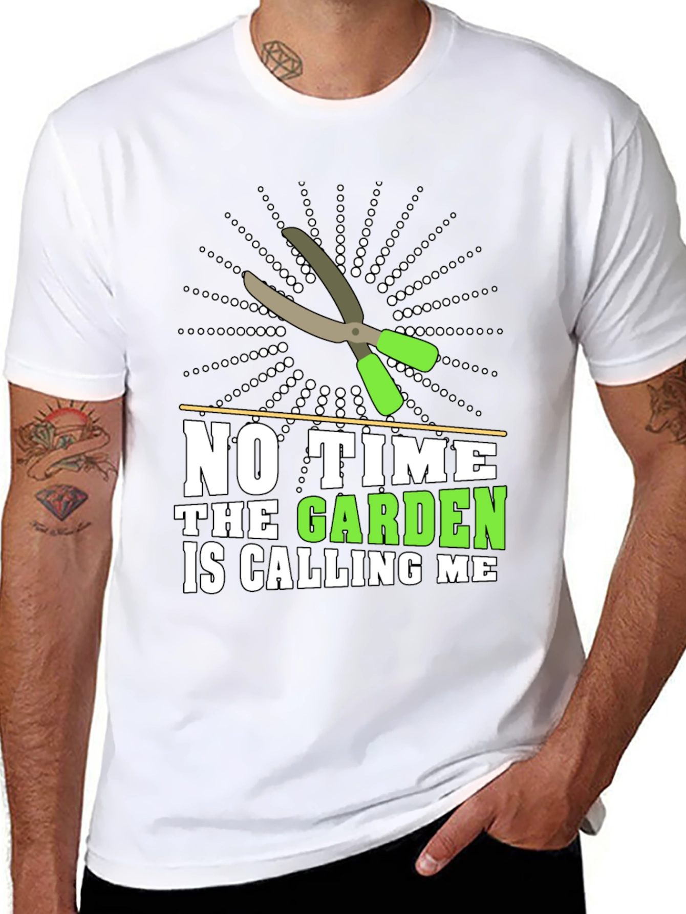 Gardeners Tee: No Time The Garden Is Calling Me