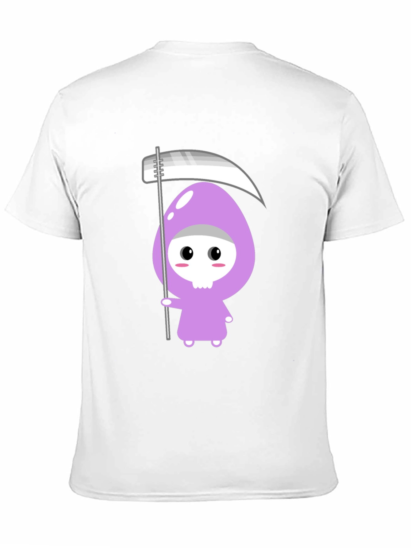 Cute Grim Reaper Graphic T-Shirt - Black Cotton Tee