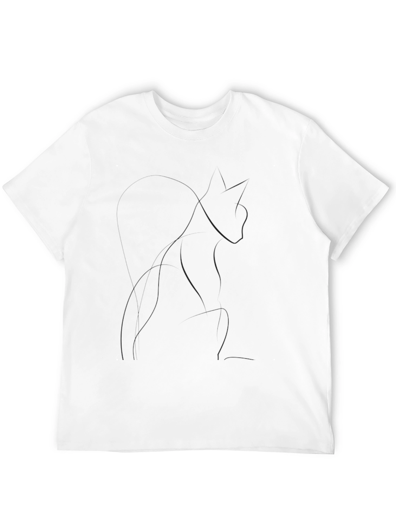 Mens Black T-Shirt - Abstract Design