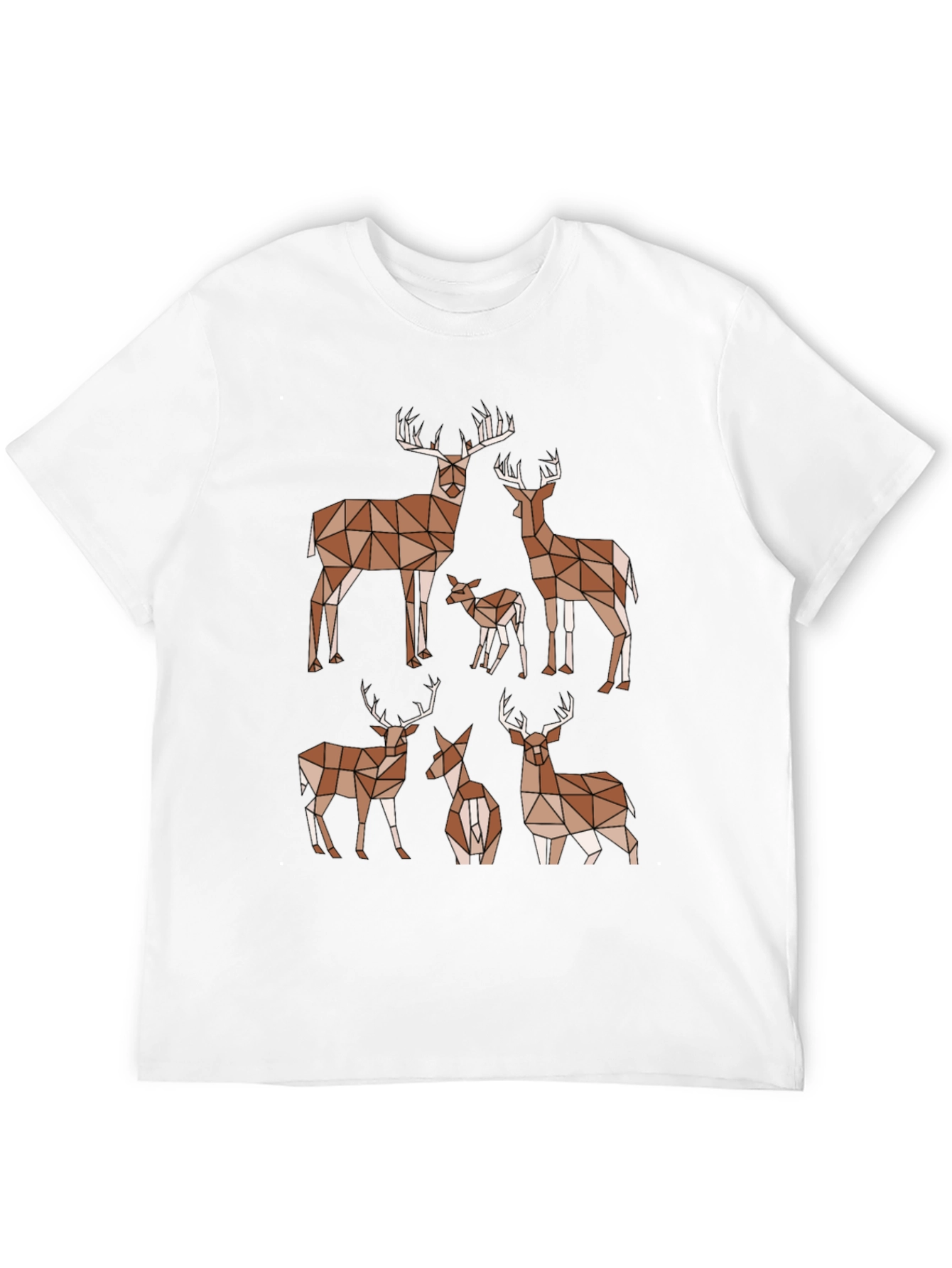 Geometric Deer T-Shirt: Modern Animal Print