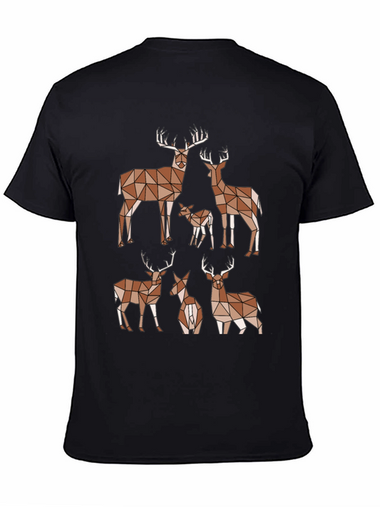 Geometric Deer T-Shirt: Modern Animal Print