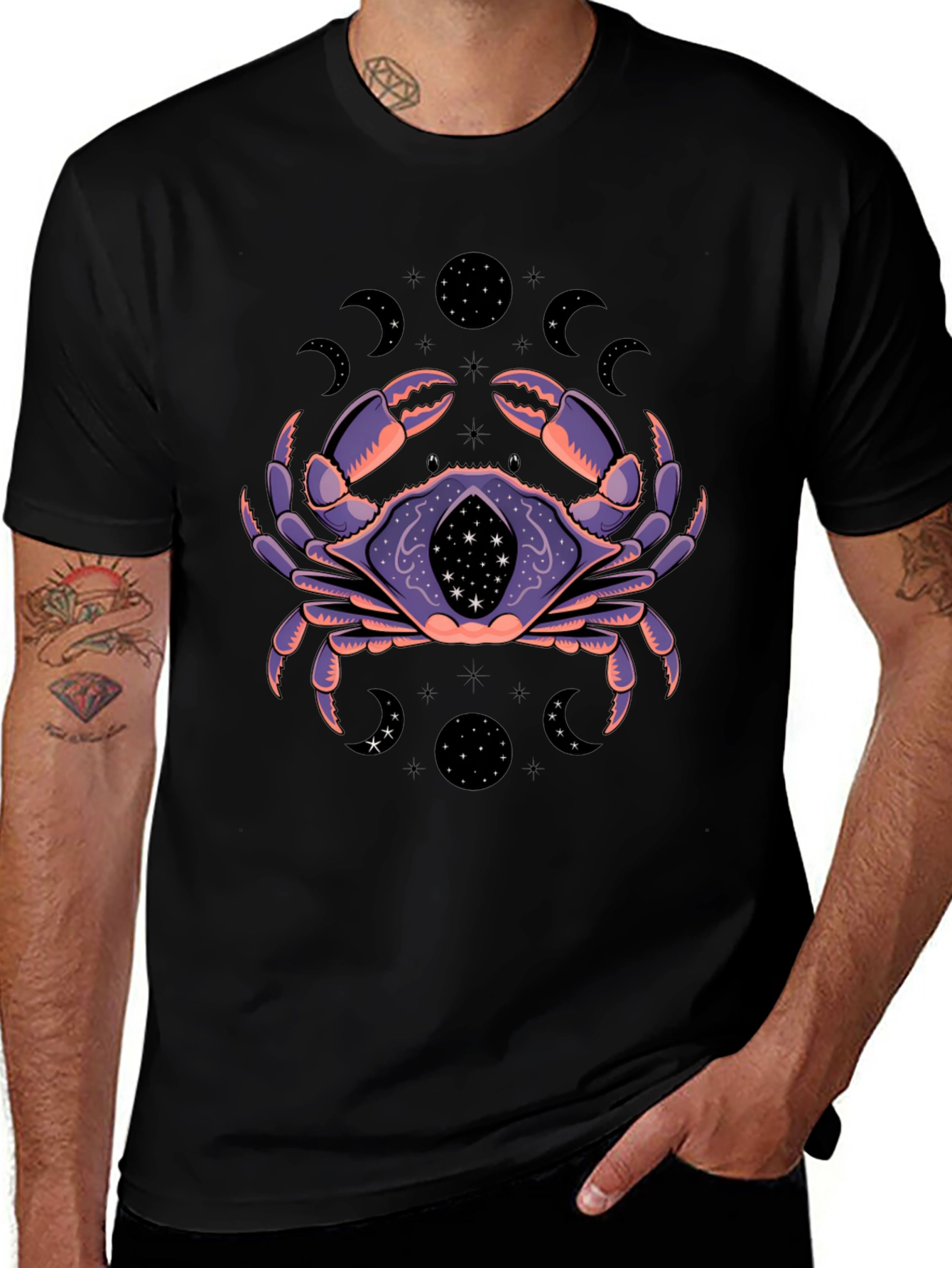 Mystic Crab Graphic T-Shirt - Zodiac Tee