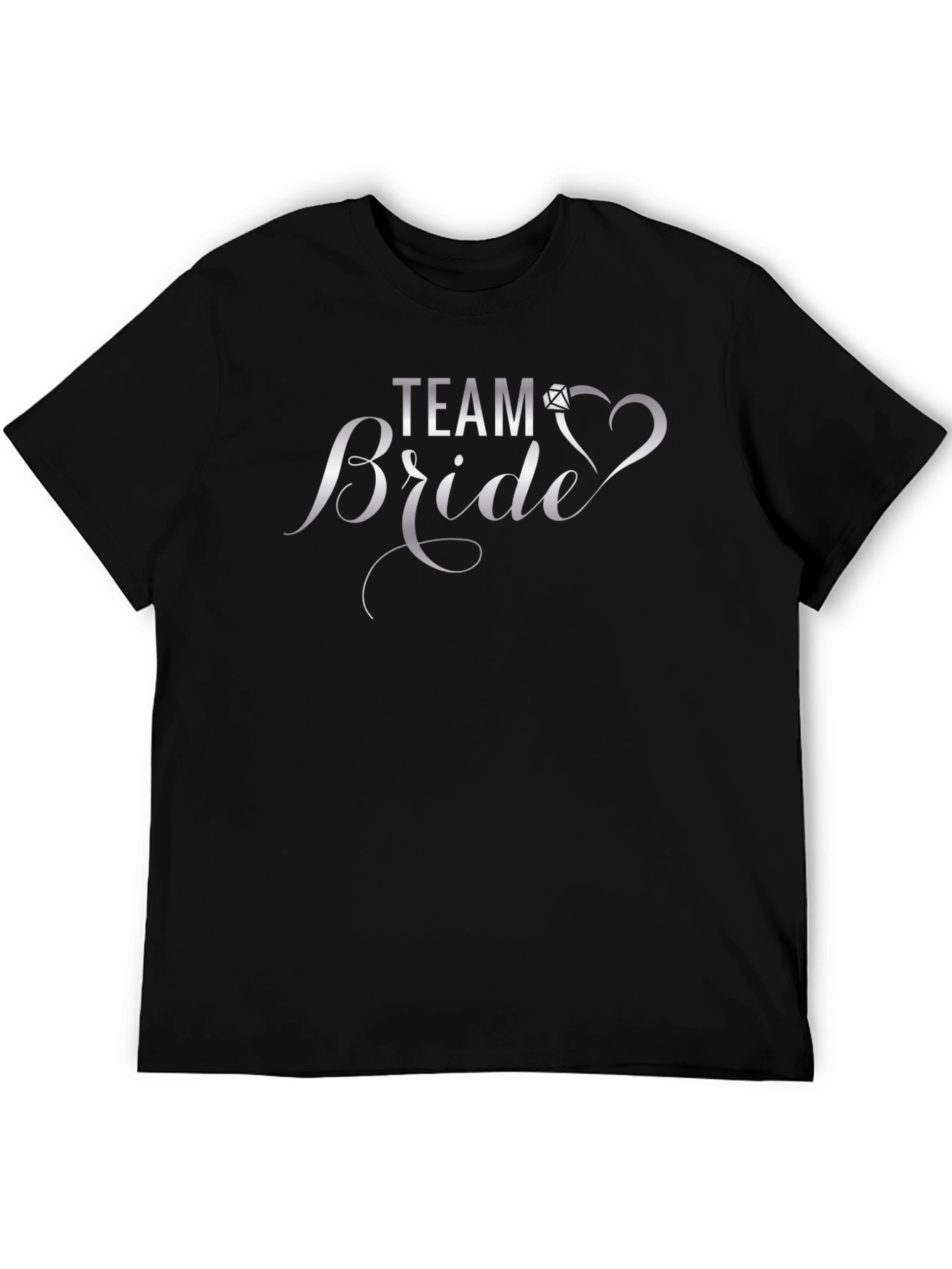 Team Bride T-Shirt - Silver Sparkle Design
