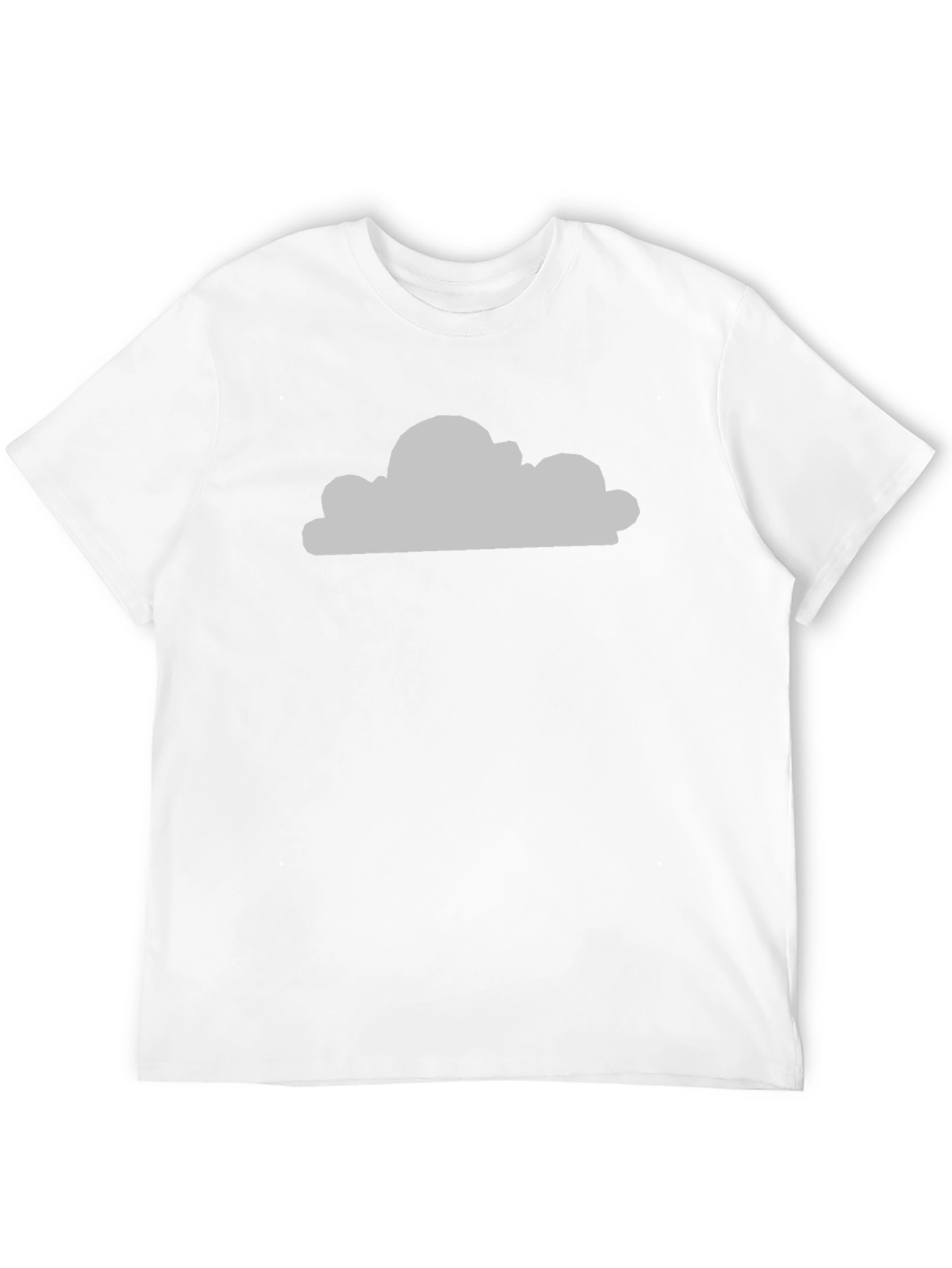 Cloud Graphic Print Black Crew Neck T-Shirt