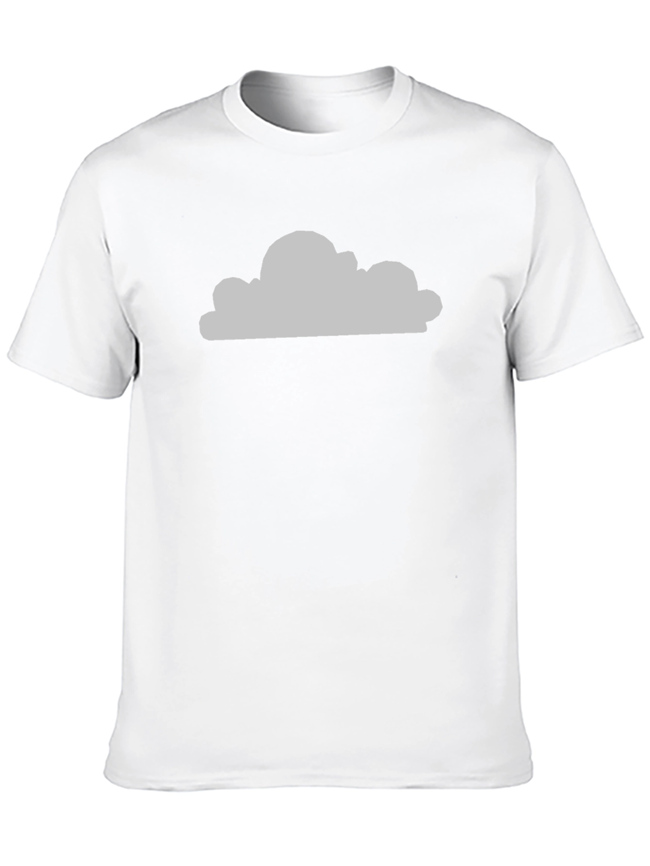 Cloud Graphic Print Black Crew Neck T-Shirt