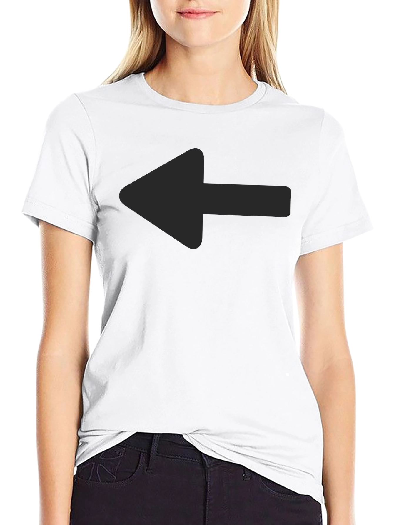 Left Arrow Graphic Tee - Casual Style