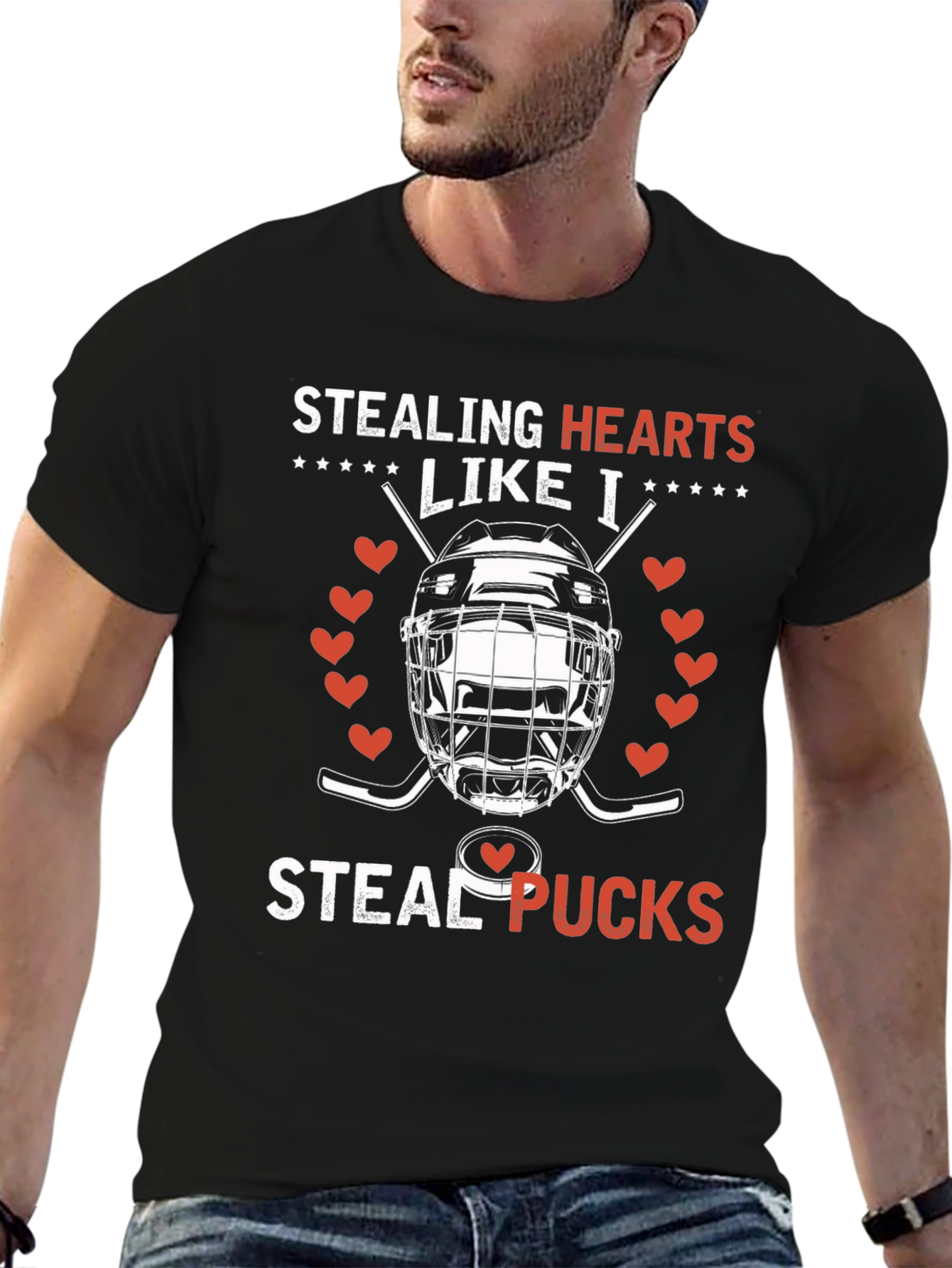 Stealing Hearts Like I Steal Pucks Hockey T-Shirt