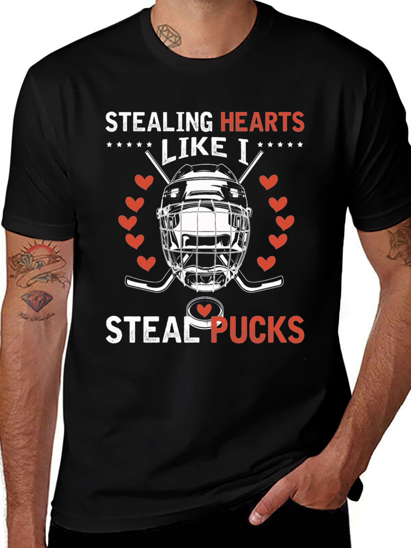 Stealing Hearts Like I Steal Pucks Hockey T-Shirt