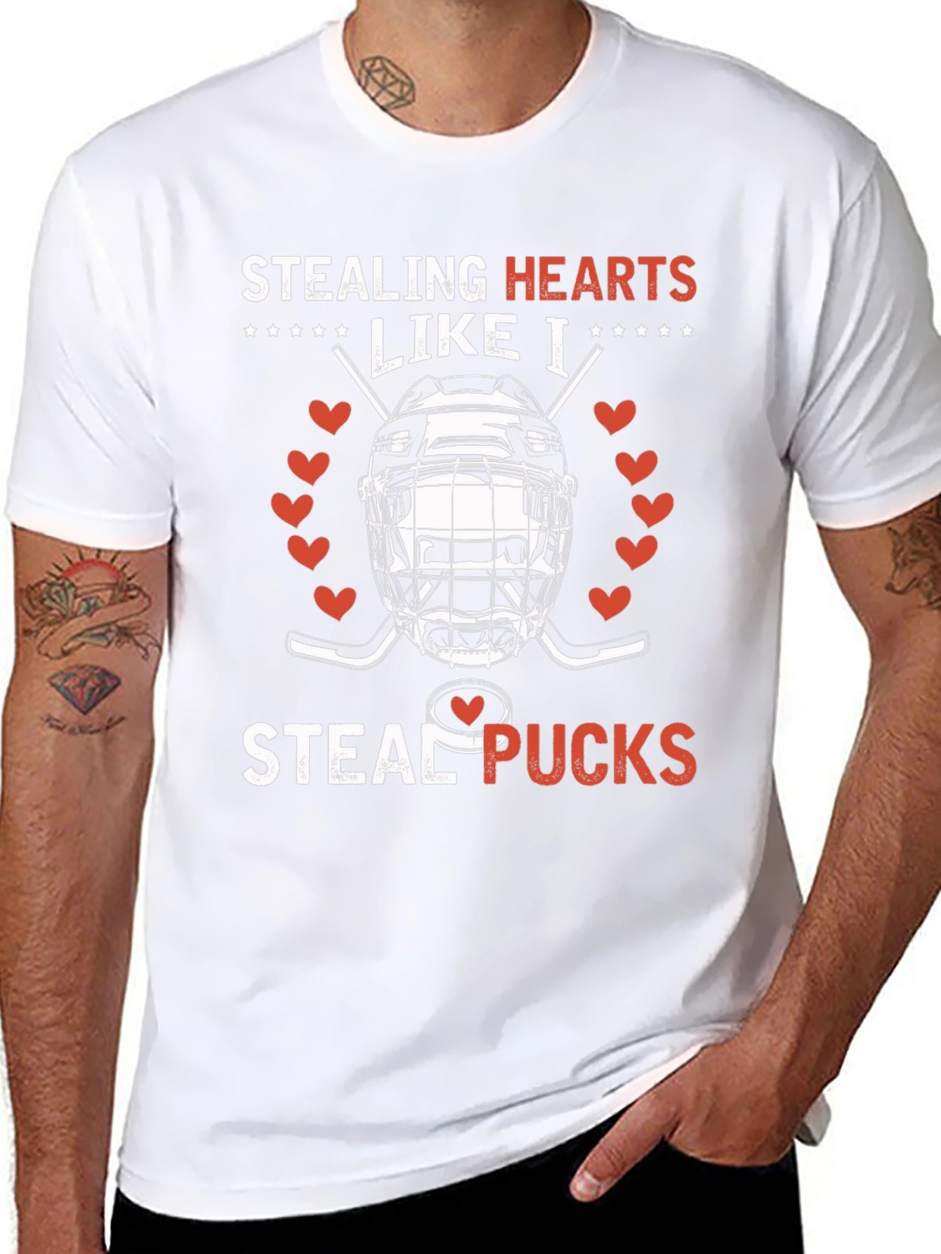 Stealing Hearts Like I Steal Pucks Hockey T-Shirt