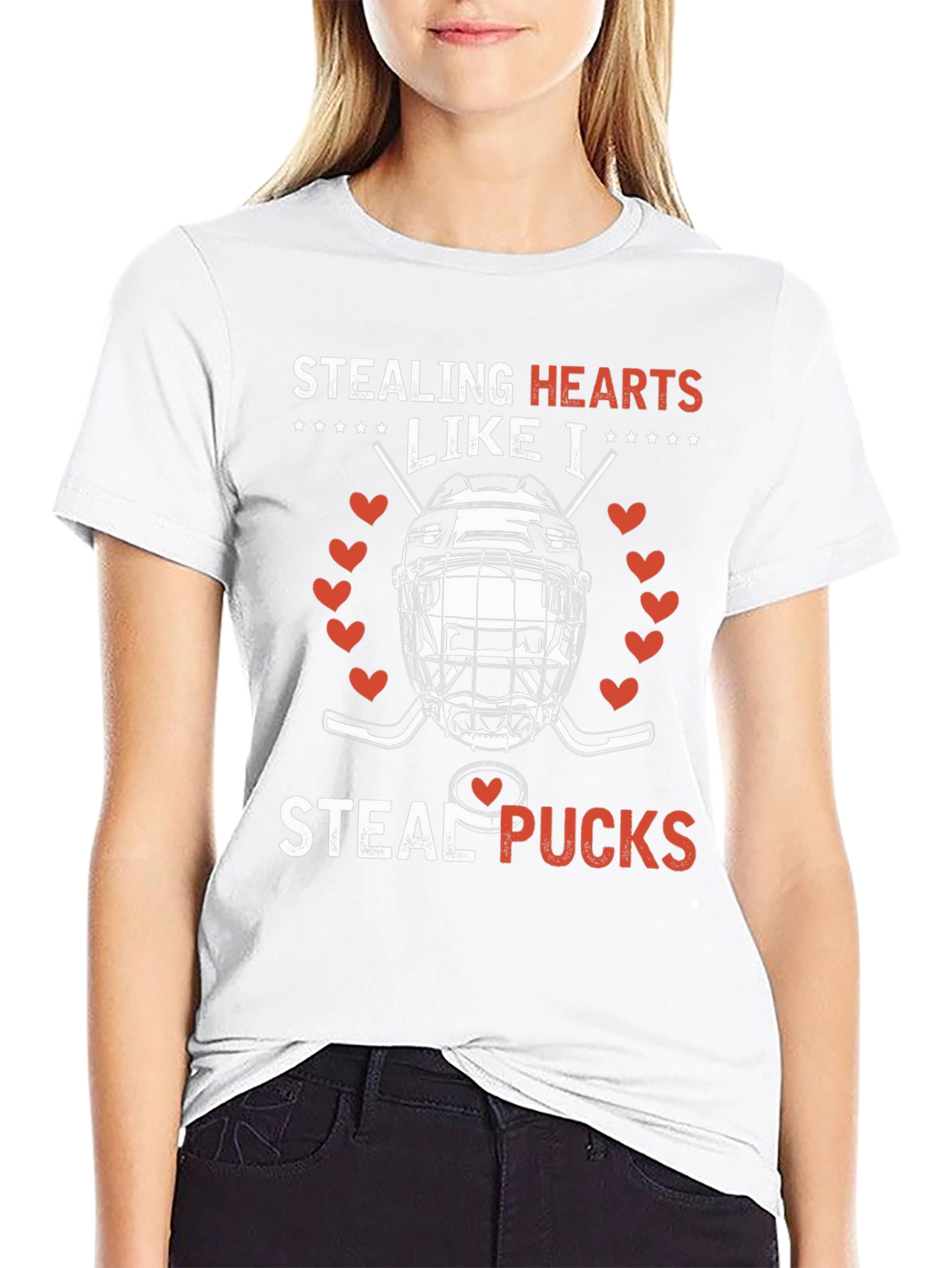 Stealing Hearts Like I Steal Pucks Hockey T-Shirt