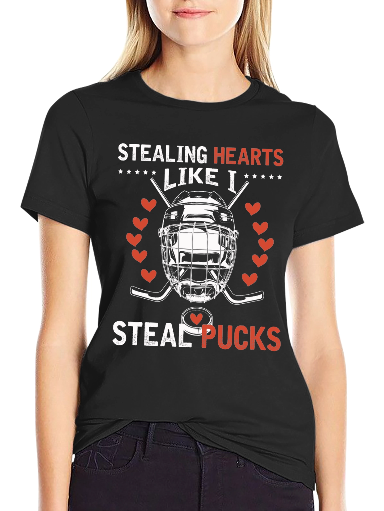 Stealing Hearts Like I Steal Pucks Hockey T-Shirt