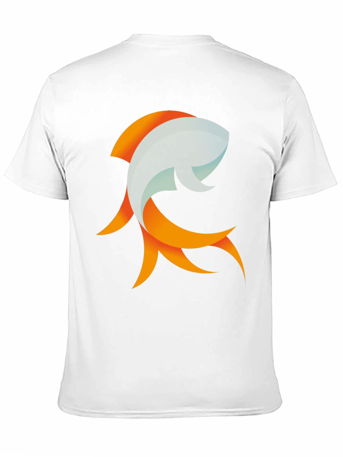 Abstract Fish Graphic Black T-Shirt