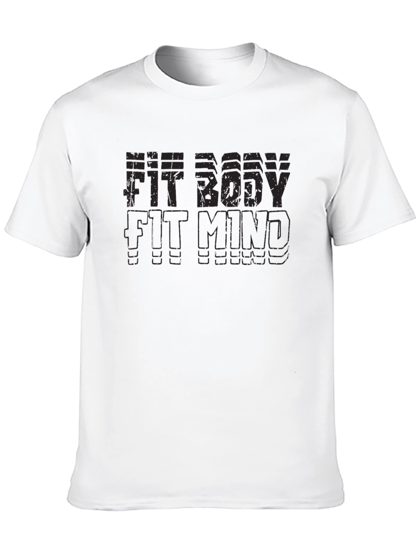 Fit Body Fit Mind Black Graphic T-Shirt