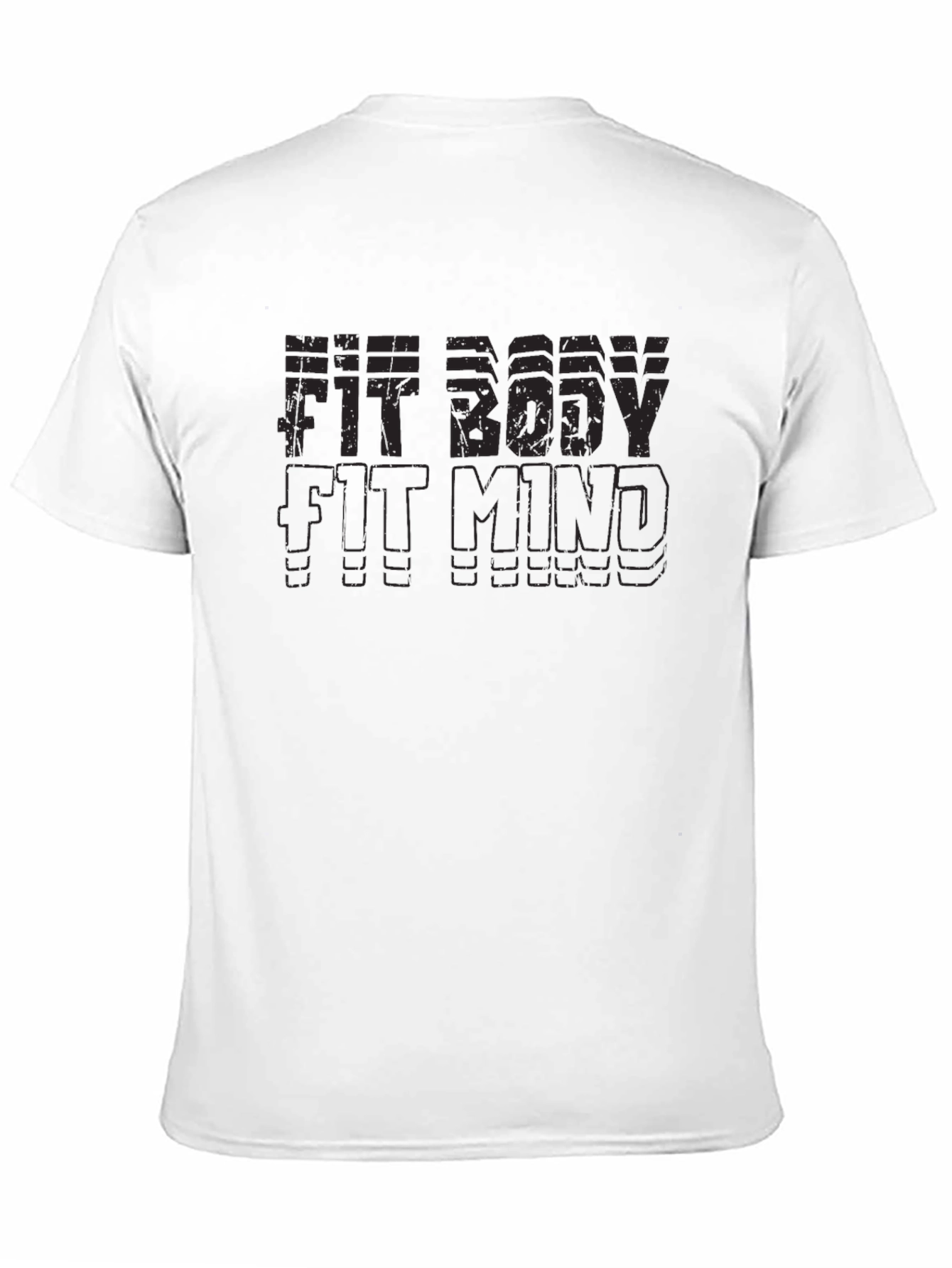 Fit Body Fit Mind Black Graphic T-Shirt