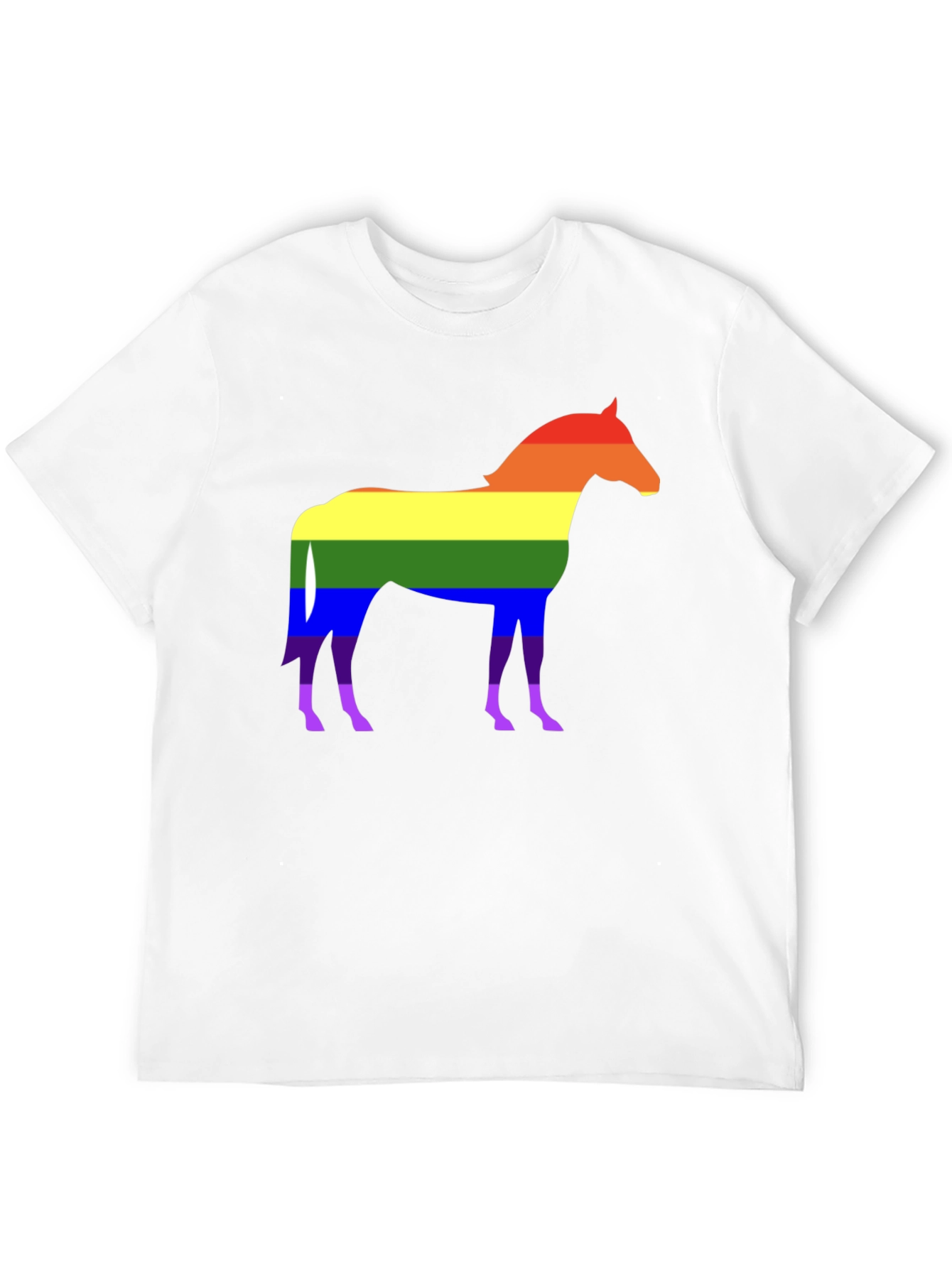 Pride Horse Graphic T-Shirt - Stylish Rainbow Design