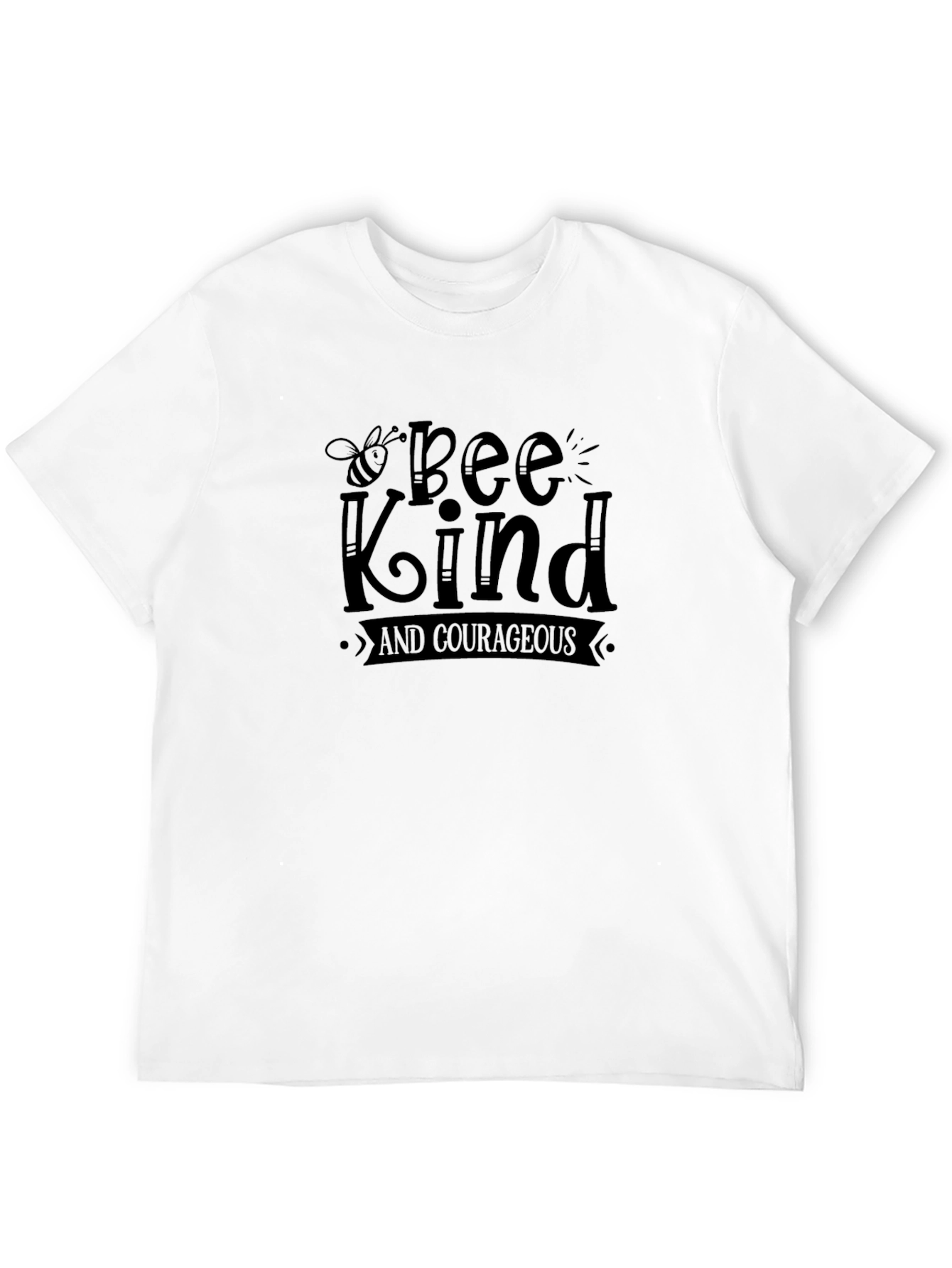Bee Kind and Courageous Graphic Tee - Black