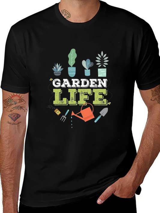 Garden Life Graphic T-Shirt - Black Cotton Blend Tee