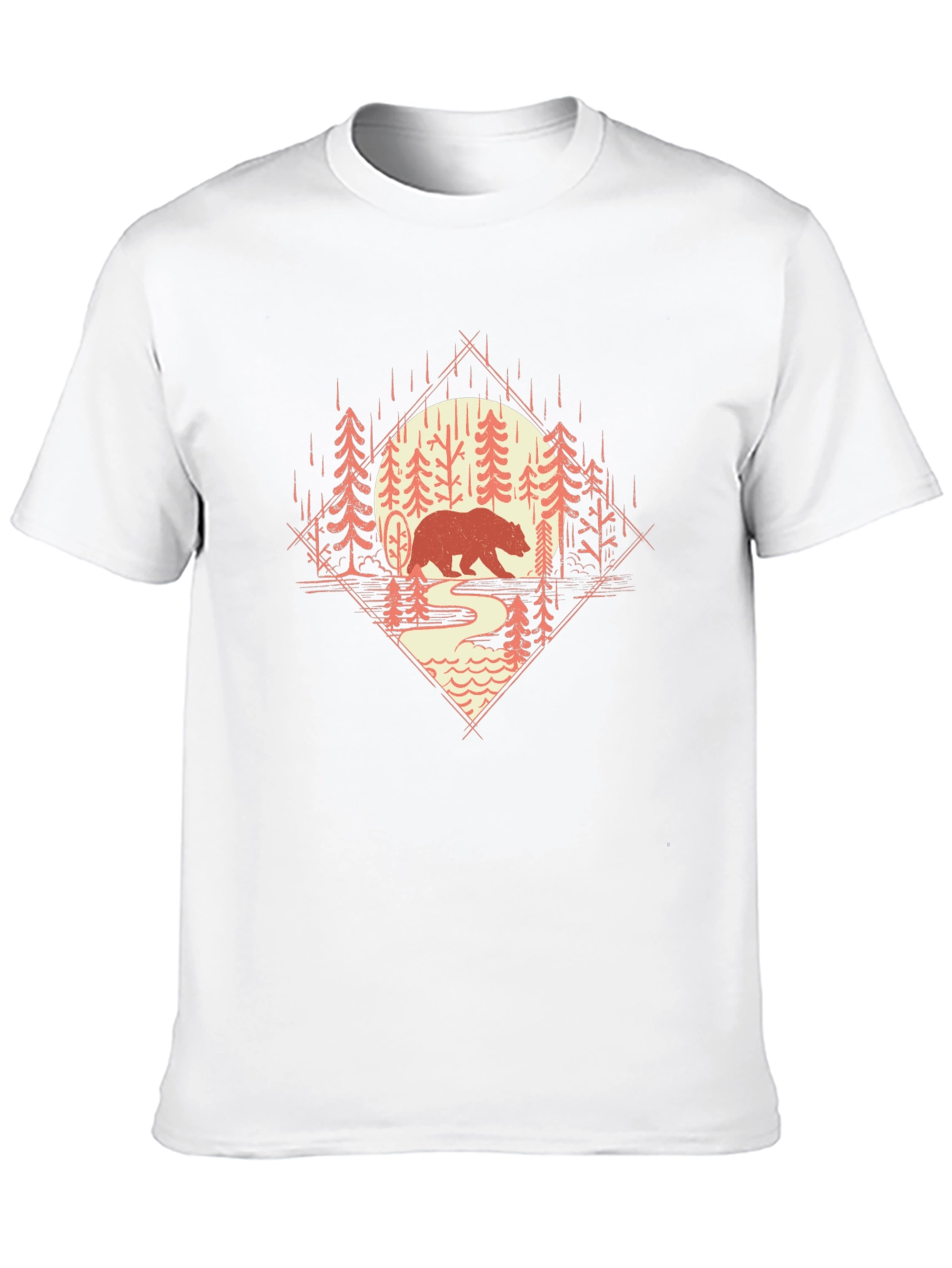 Bear in Woods Graphic Tee - Nature Lovers T-Shirt